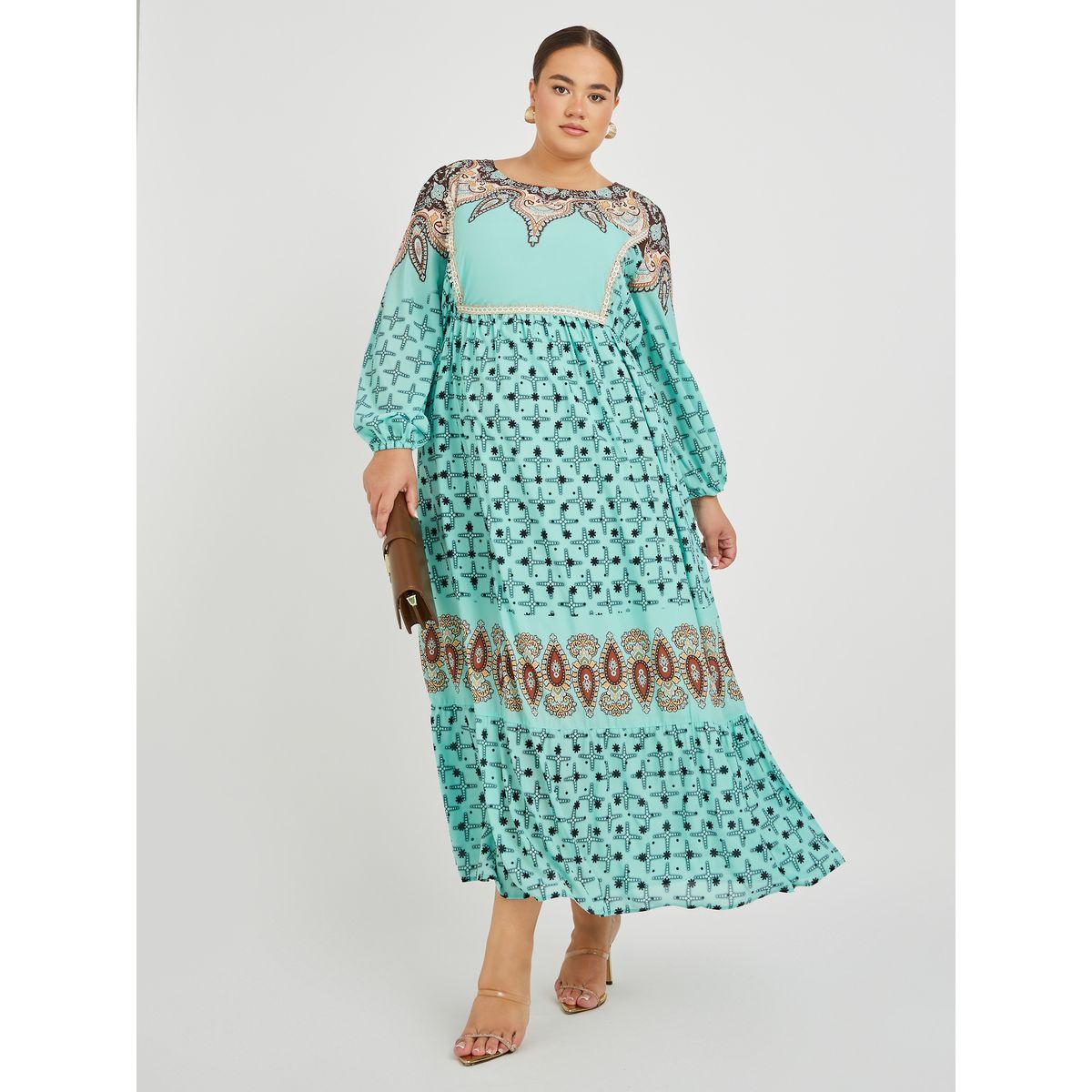 فستان طويل بمقاس كبير وأكمام طويلة-women-clothing-dresses-image-1