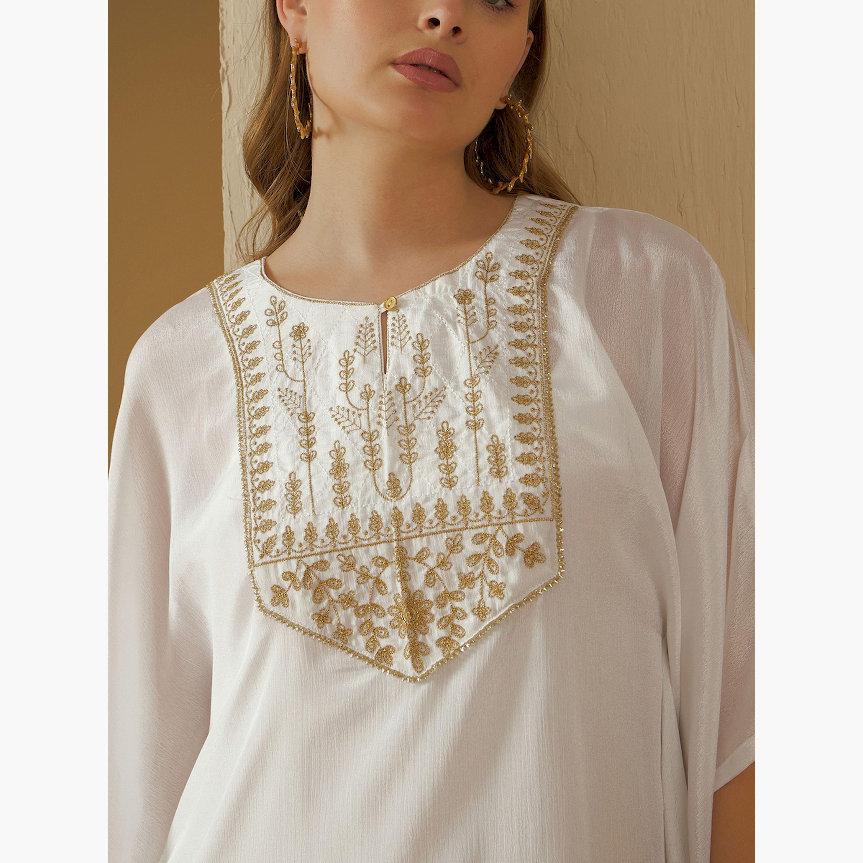 ستايلي - قفطان بصدر مطرز مع فستان داخلي-women-arabicclothing-jalabiyas-image-4