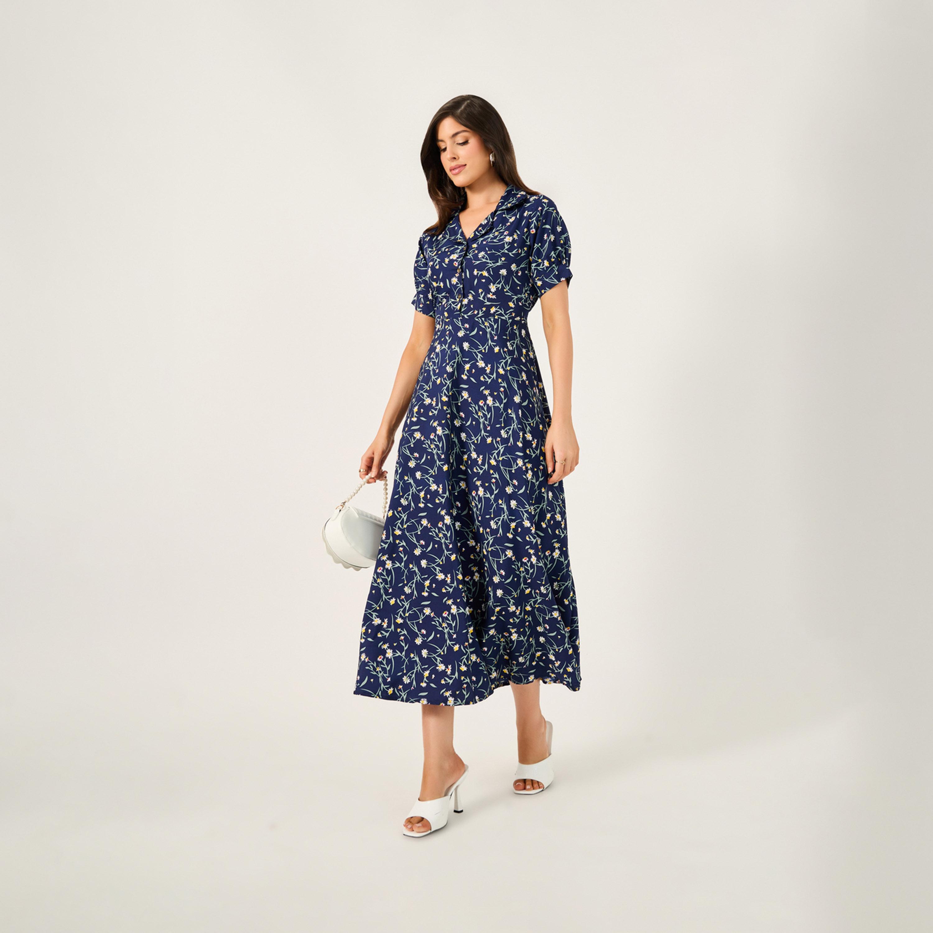 Styli All-Over Floral Printed A-Line Maxi Dress-women-clothing-dresses-image-4