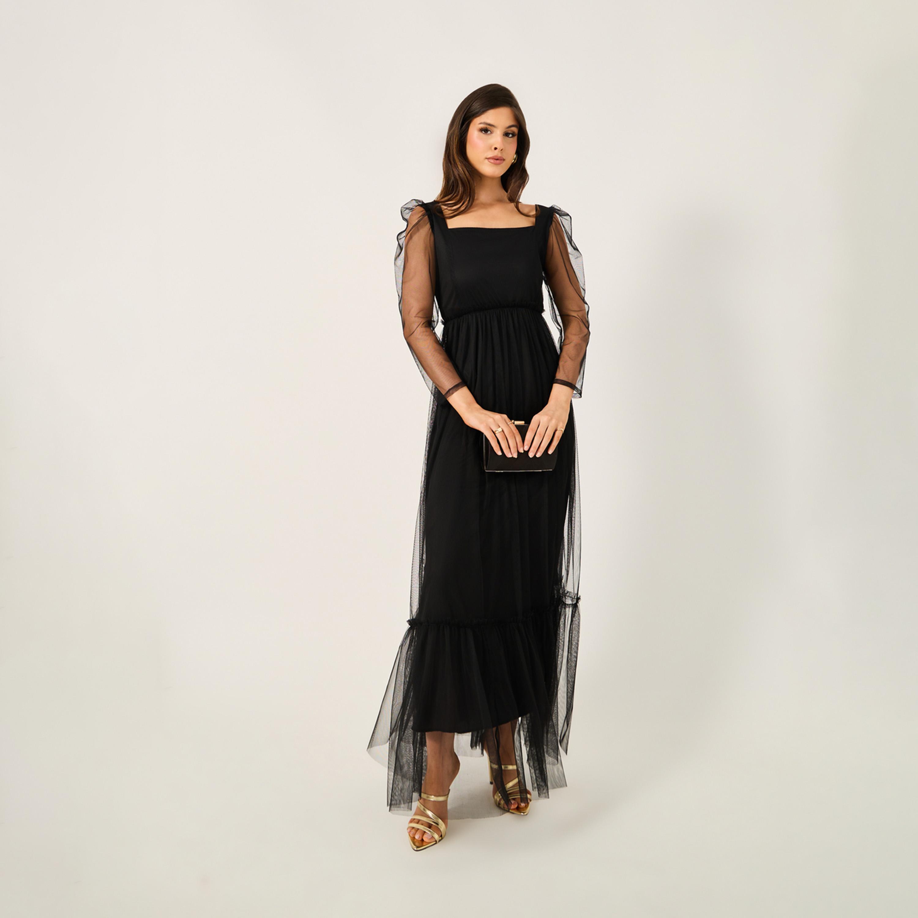 فيشود ستايلي - فستان ماكسي متعدد الطبقات بطبعة زهور-women-clothing-dresses-image-2