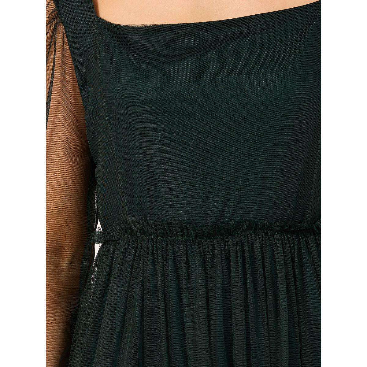 Styli Mesh Insert Square Neck A-Line Maxi Dress-women-clothing-dresses-image-4