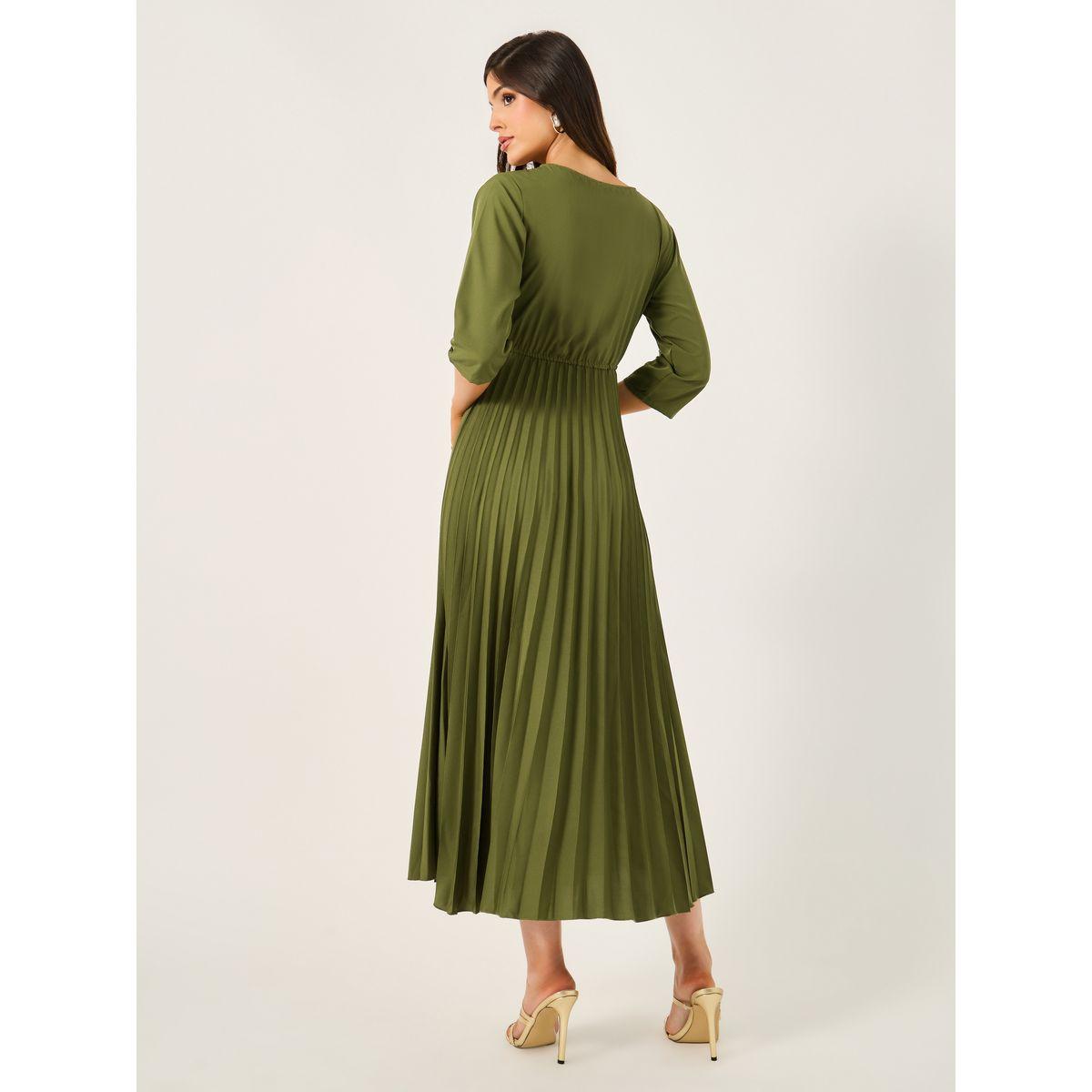 Styli Solid Accordion Pleated A-Line Midi Dress-women-clothing-dresses-image-6