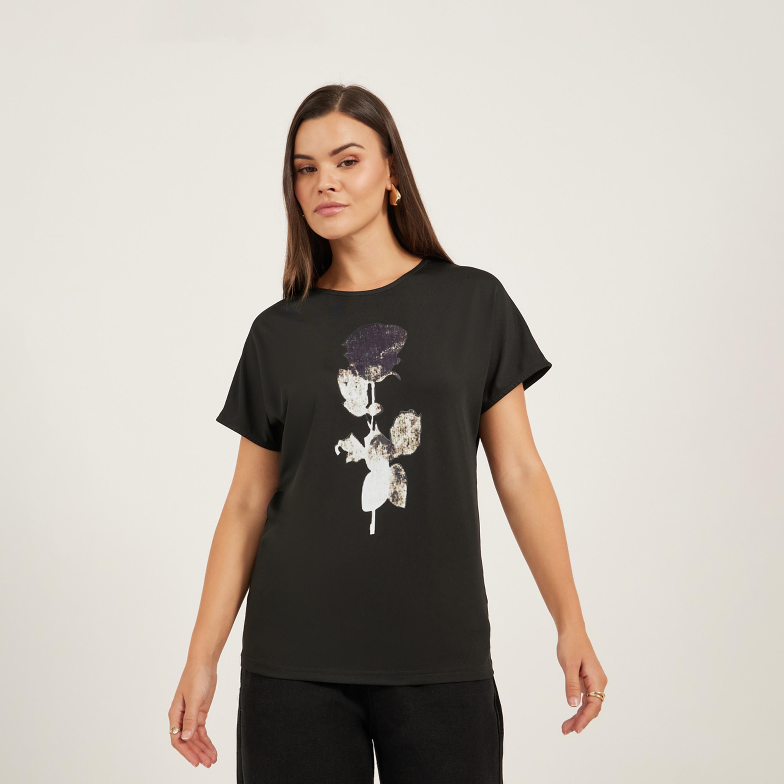 Styli Graphic Print Round Neck Regular Fit T-Shirt-women-clothing-tshirts-image-4