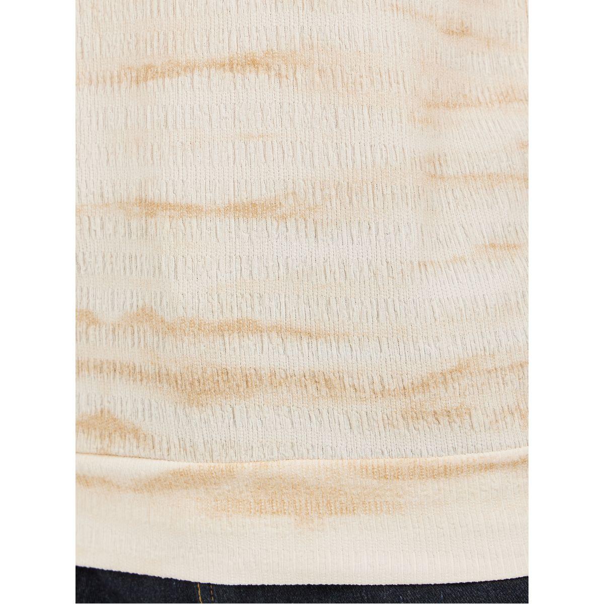 Styli Textured Notch Neck Regular Fit T-Shirt-women-clothing-tshirts-image-3
