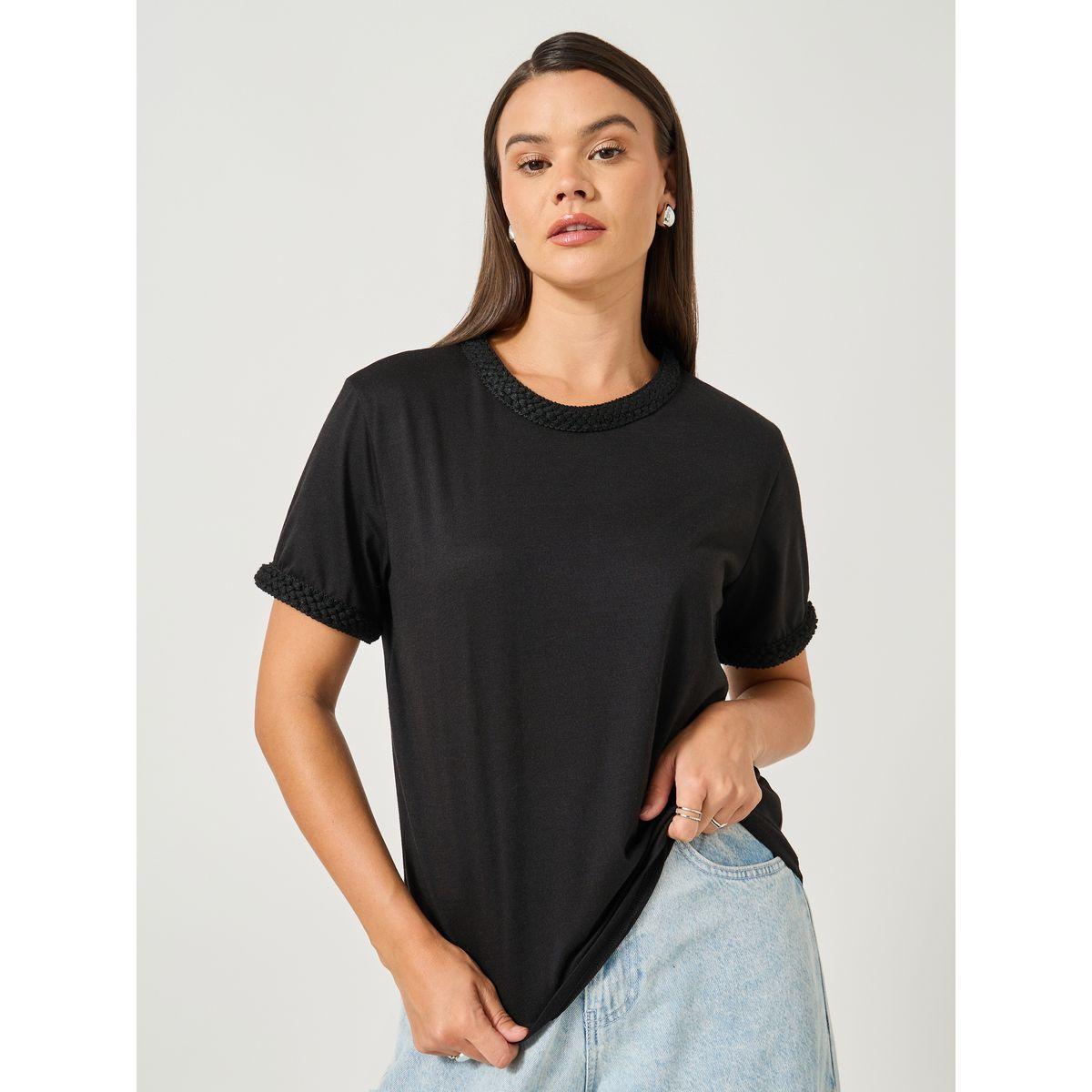 Styli Lace Detail Short Sleeve Regular Fit T-Shirt-women-clothing-tshirts-image-1