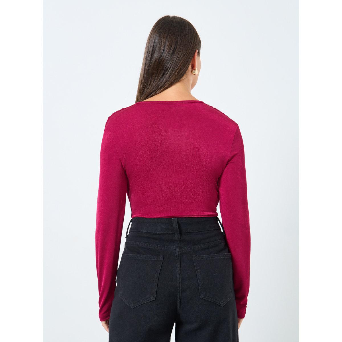 Styli Red Deep V Neck Wrap Bodysuit-women-clothing-shirtsandblouses-blouses-image-5