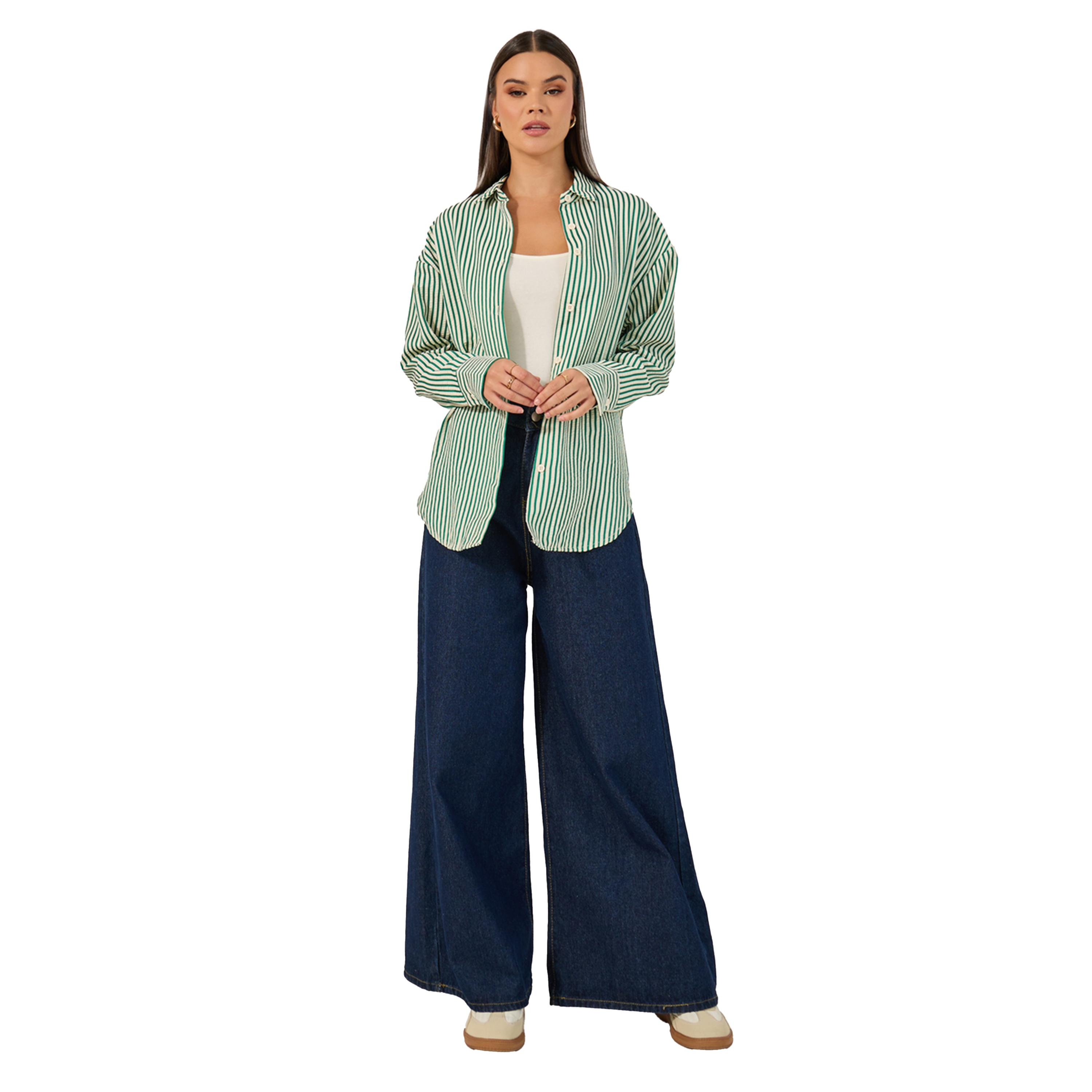 Styli Striped Button-Down Long Sleeve Shirt-women-clothing-shirtsandblouses-shirts-image-3