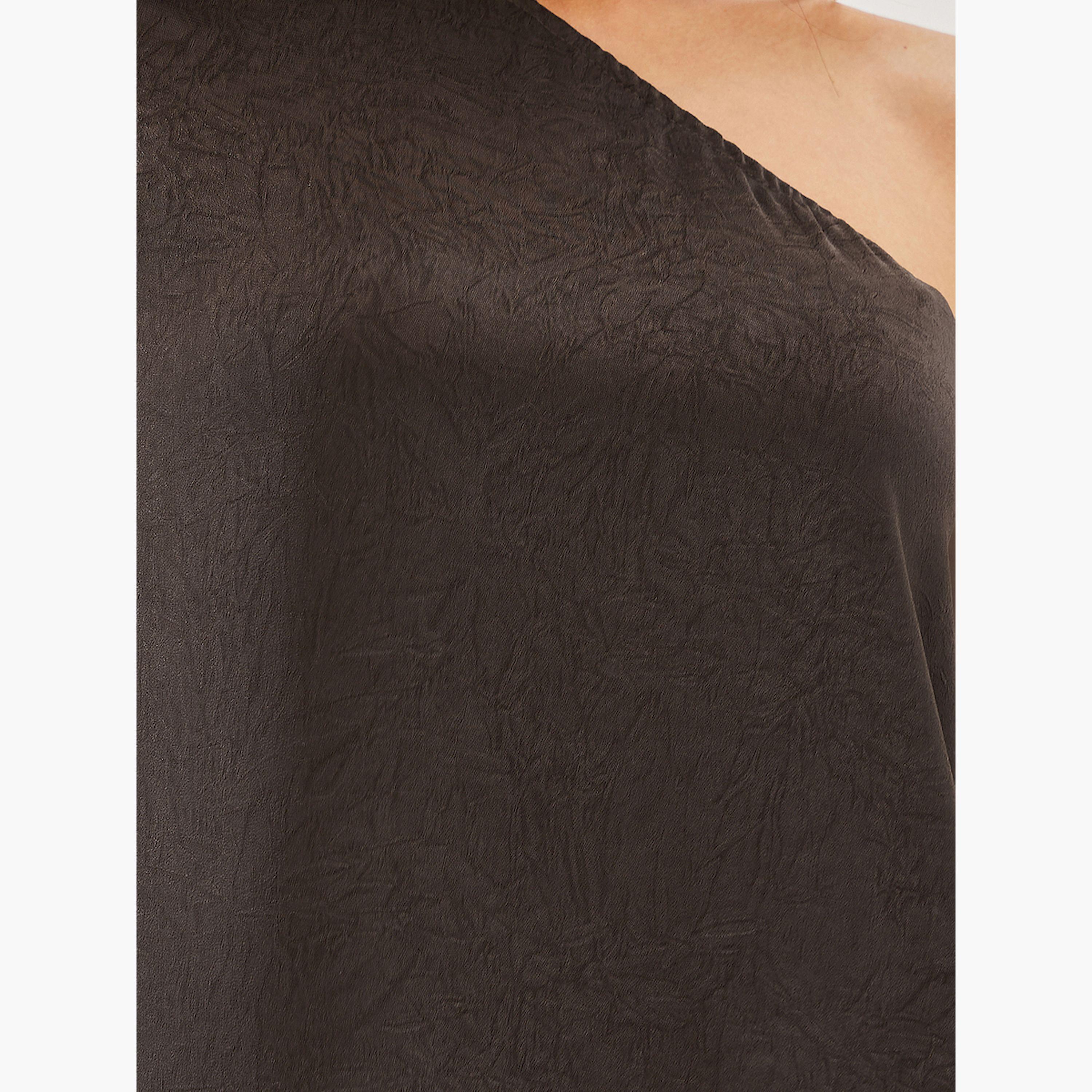 Styli Textured One Shoulder Asymmetric Neck Top-women-clothing-shirtsandblouses-blouses-image-4