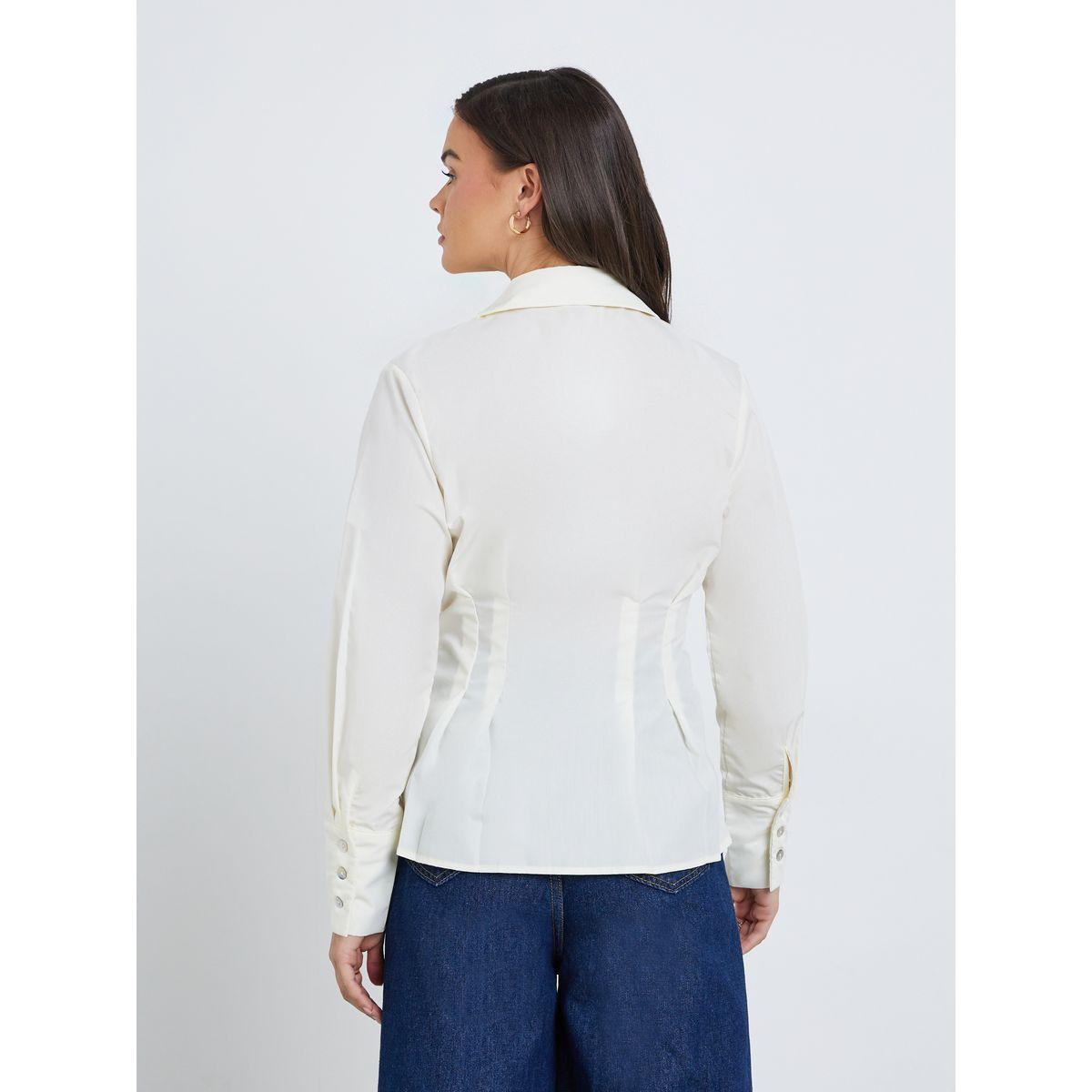 بلوزة بنمط لف وكسرات-women-clothing-shirtsandblouses-shirts-image-5