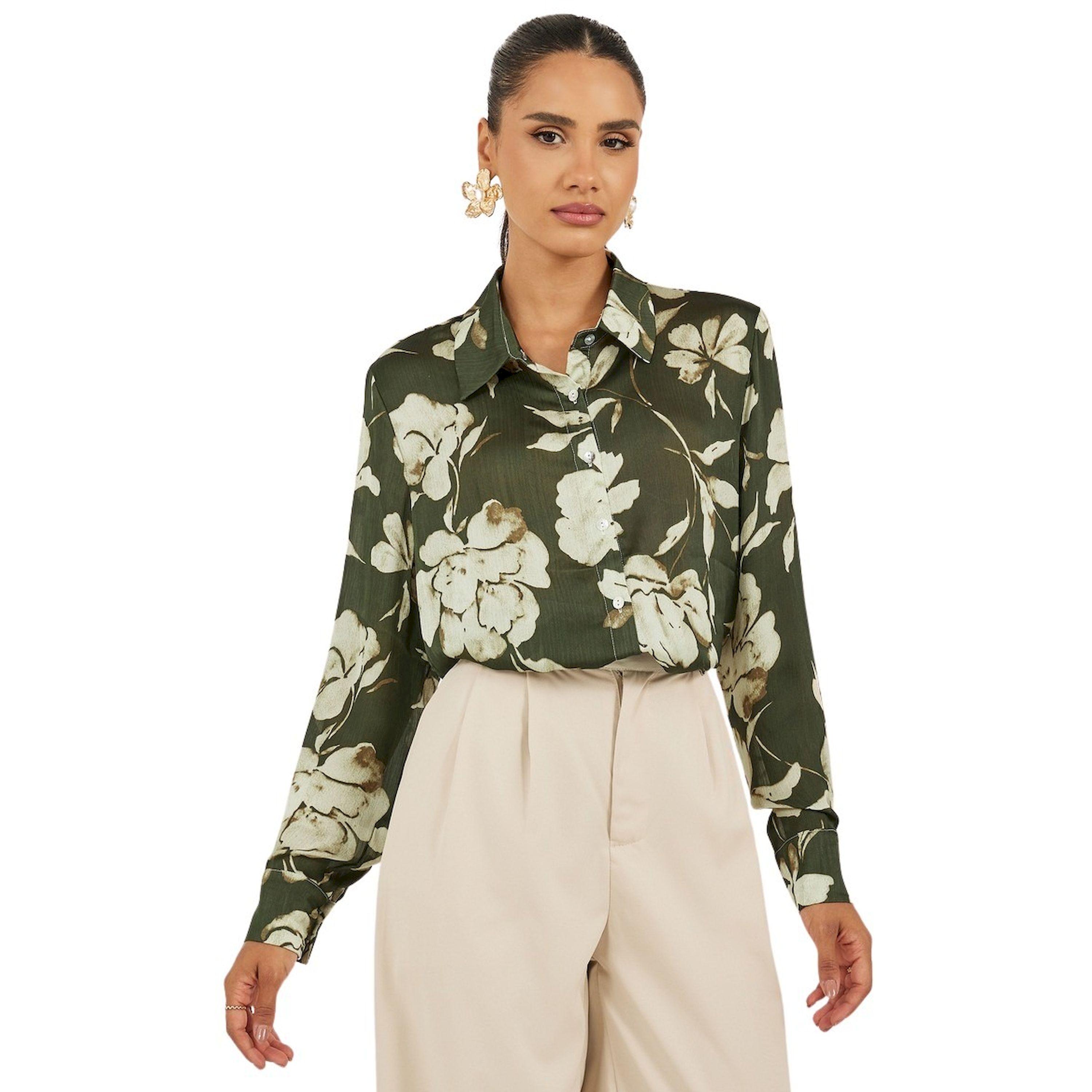 Styli Women Floral Printed Spread Collar Oversized Shirt-women-clothing-shirtsandblouses-shirts-image-1