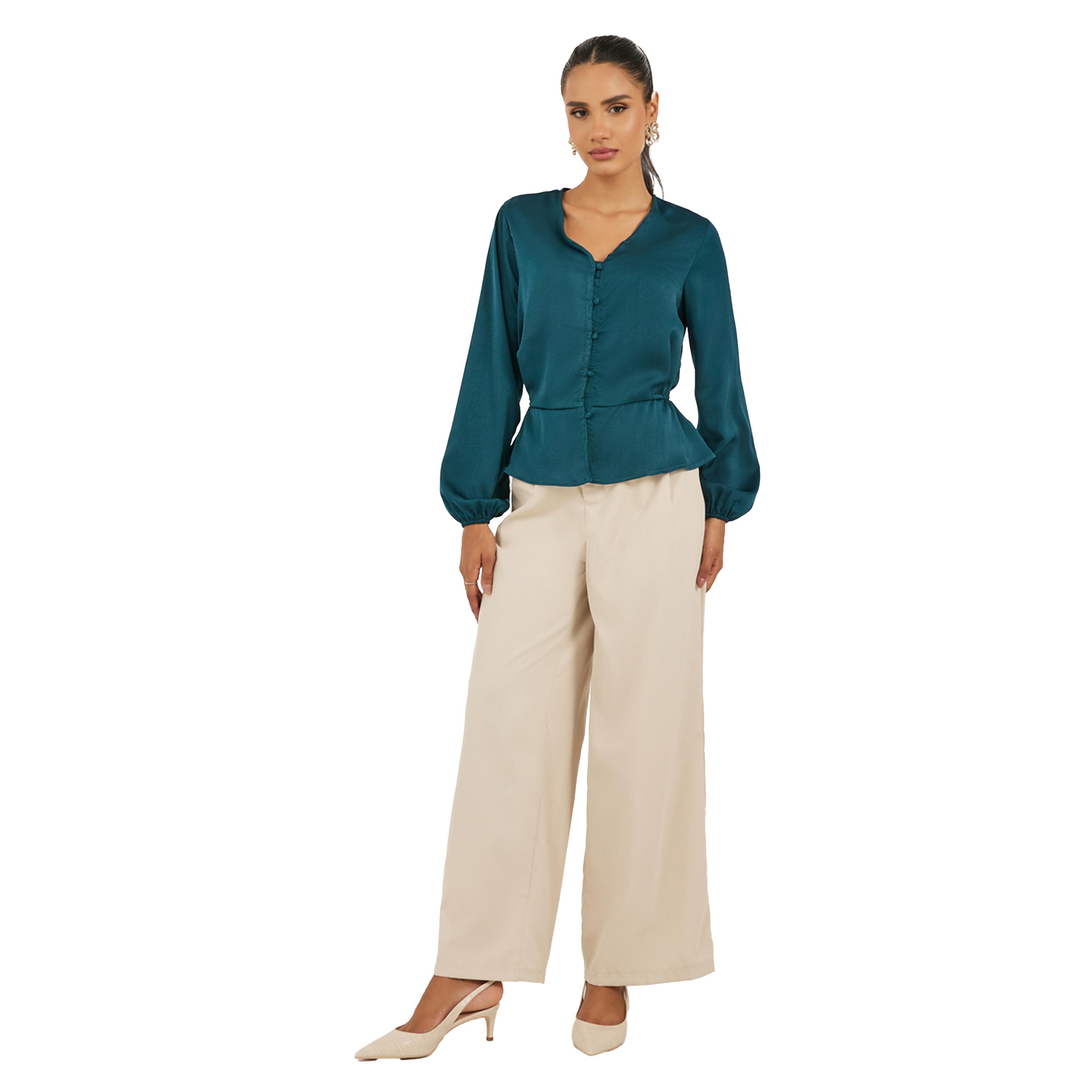 ستايلي -  بلوزة نسائية بأكمام طويلة-women-clothing-shirtsandblouses-blouses-image-2