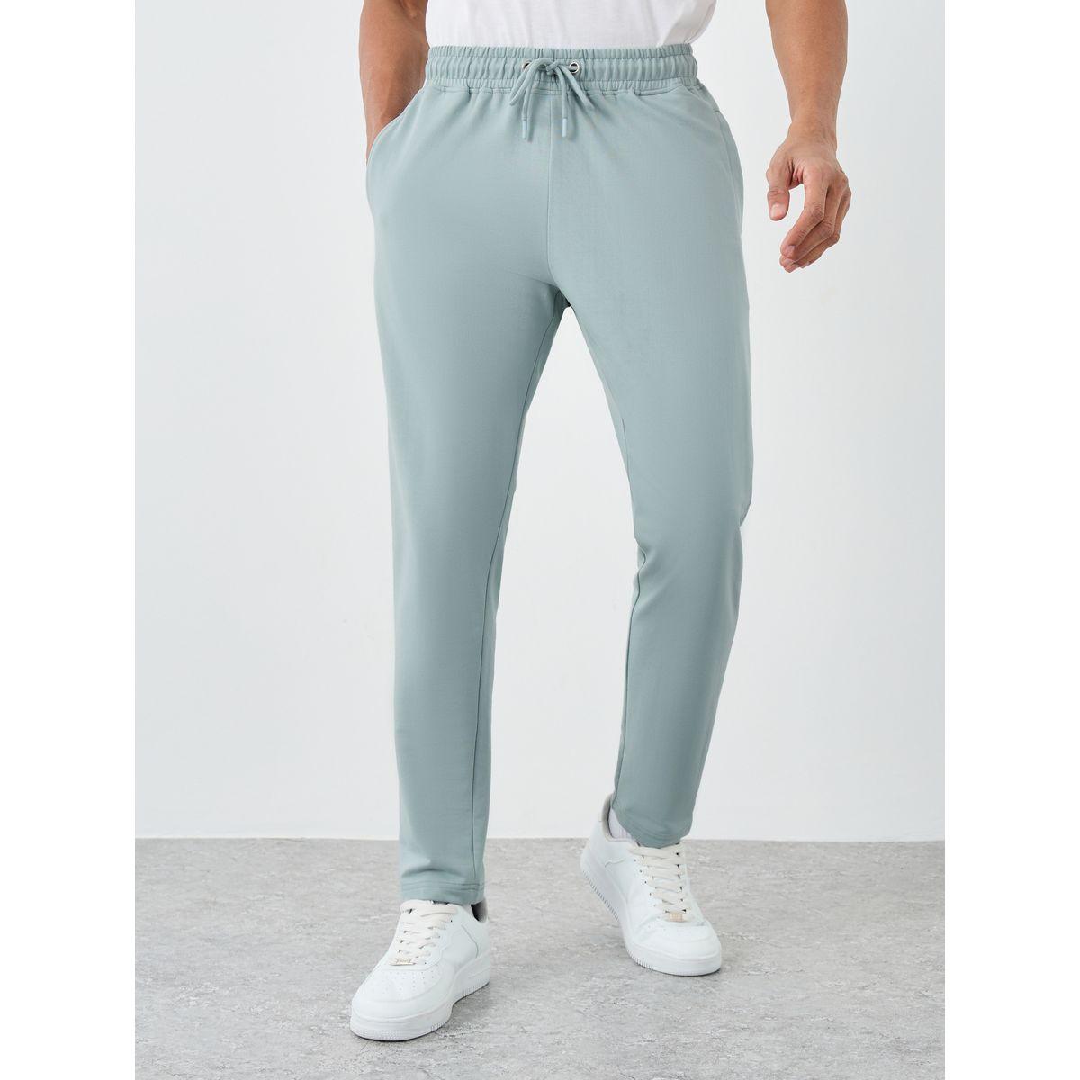 Styli Men Grey Slim Fit Open Hem Joggers-men-clothing-bottoms-joggers-image-1
