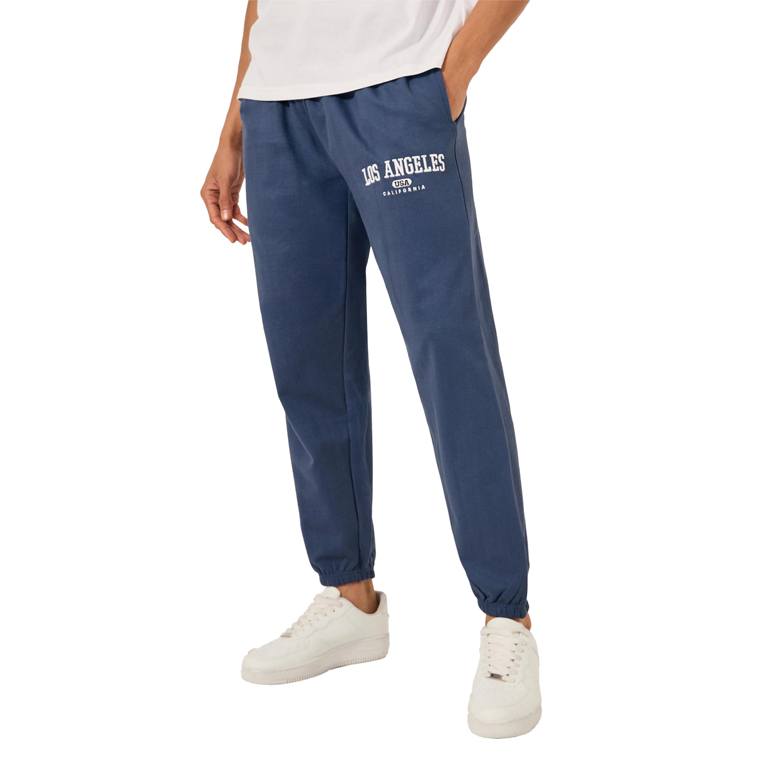 Styli Embroidered Slogan Mid Rise Relaxed Fit Joggers-men-clothing-bottoms-joggers-image-1