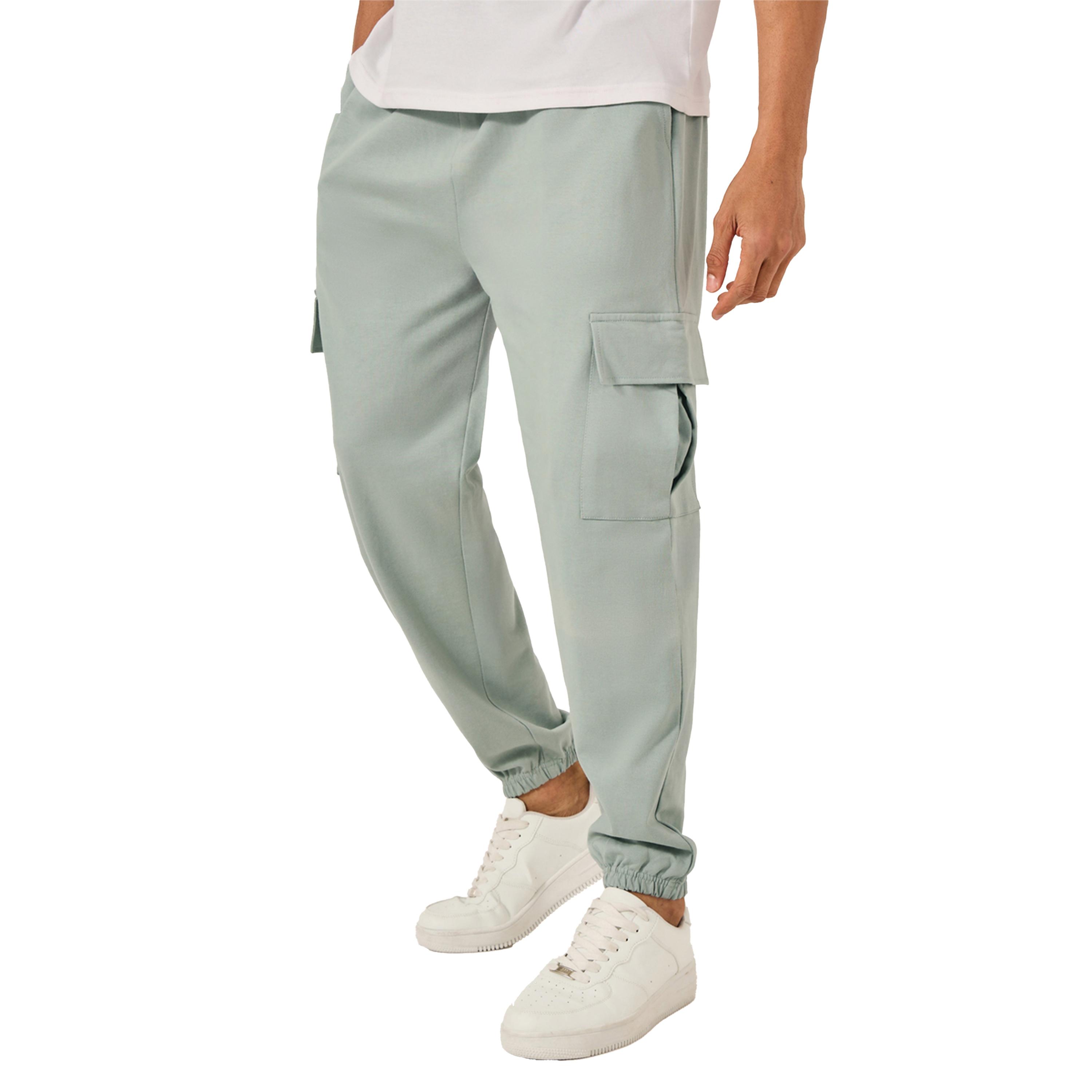 Styli Mid Rise Oversized Elasticated Hem Cargo Joggers-men-clothing-bottoms-joggers-image-1