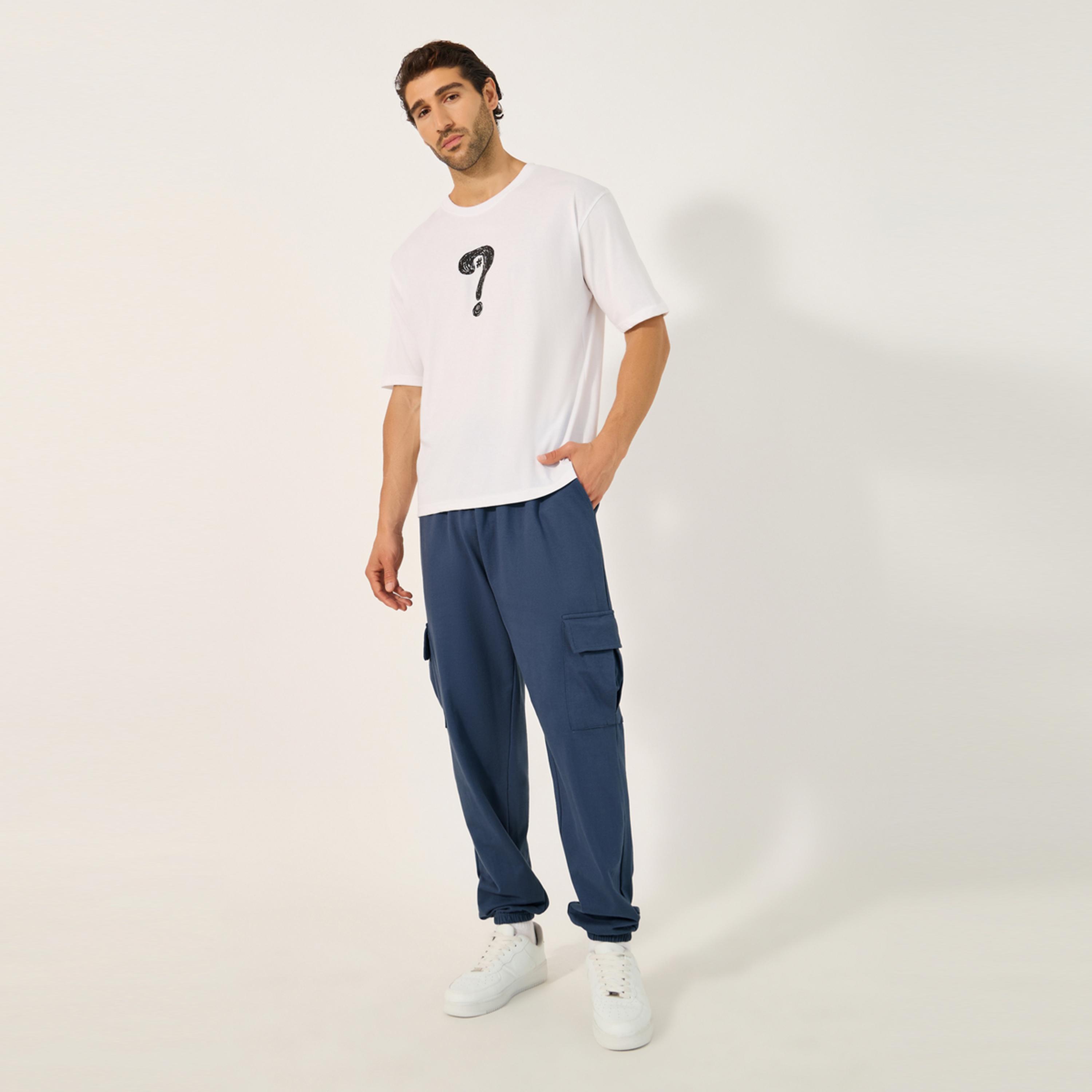 Styli Mid Rise Oversized Elasticated Hem Cargo Joggers-men-clothing-bottoms-joggers-image-2