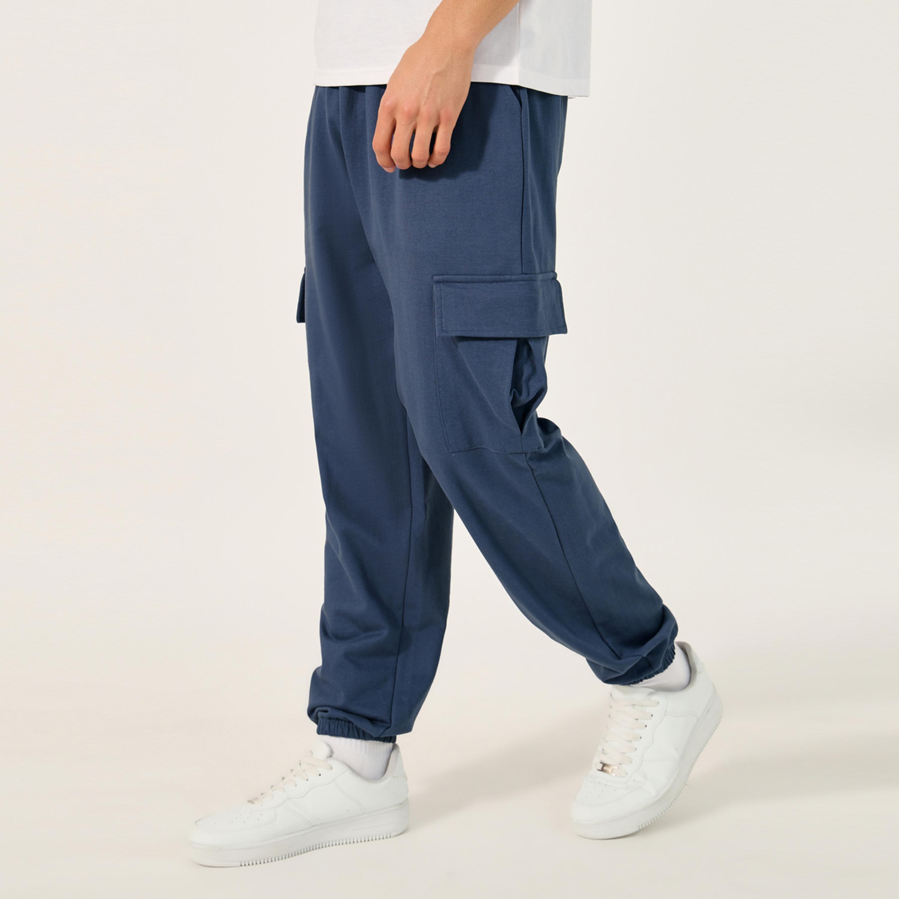 Styli Mid Rise Oversized Elasticated Hem Cargo Joggers-men-clothing-bottoms-joggers-image-3
