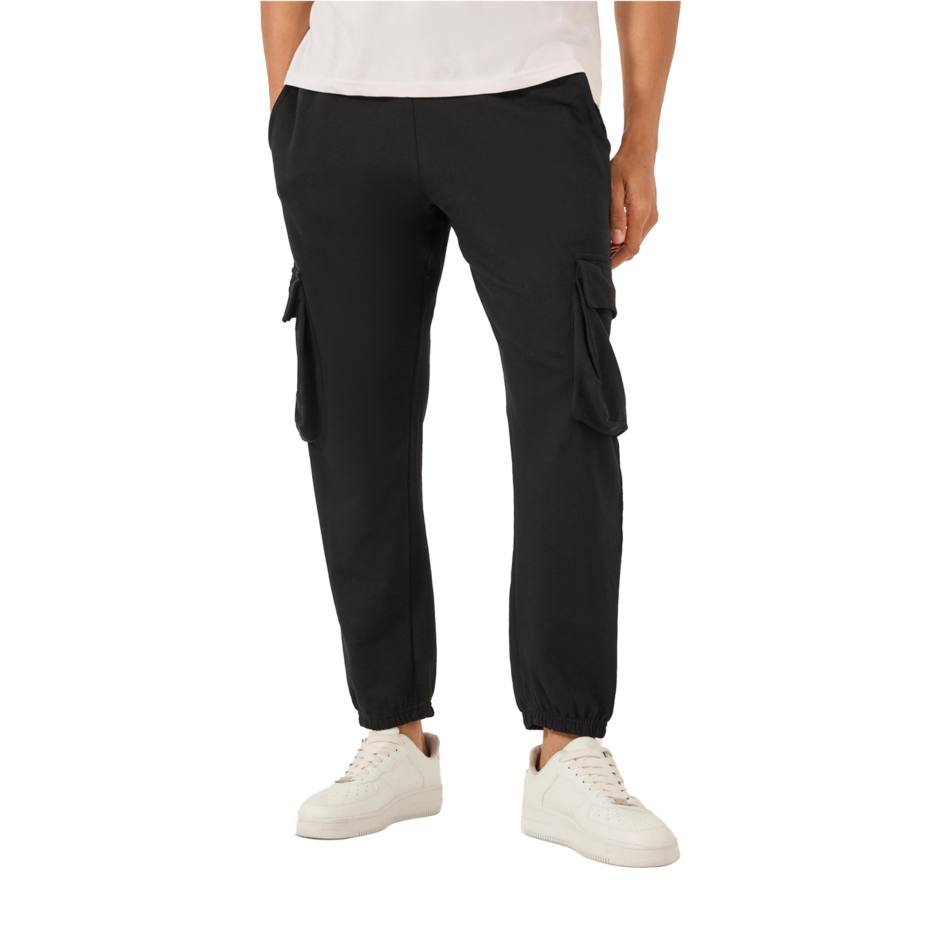 ستايلي - بنطال كارغو رياضي مريح من القطن تيري مع جيوب-men-clothing-bottoms-joggers-image-3