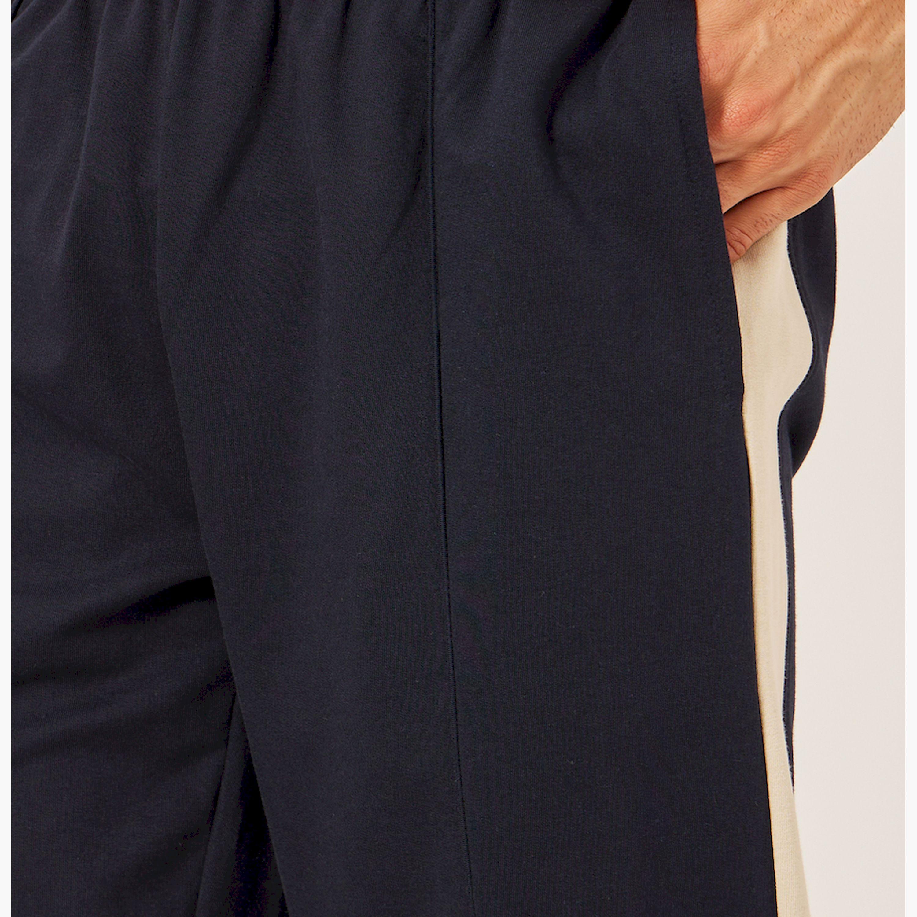 Styli Side Contrast Panel Mid Rise Relaxed Fit Joggers-men-clothing-bottoms-joggers-image-3