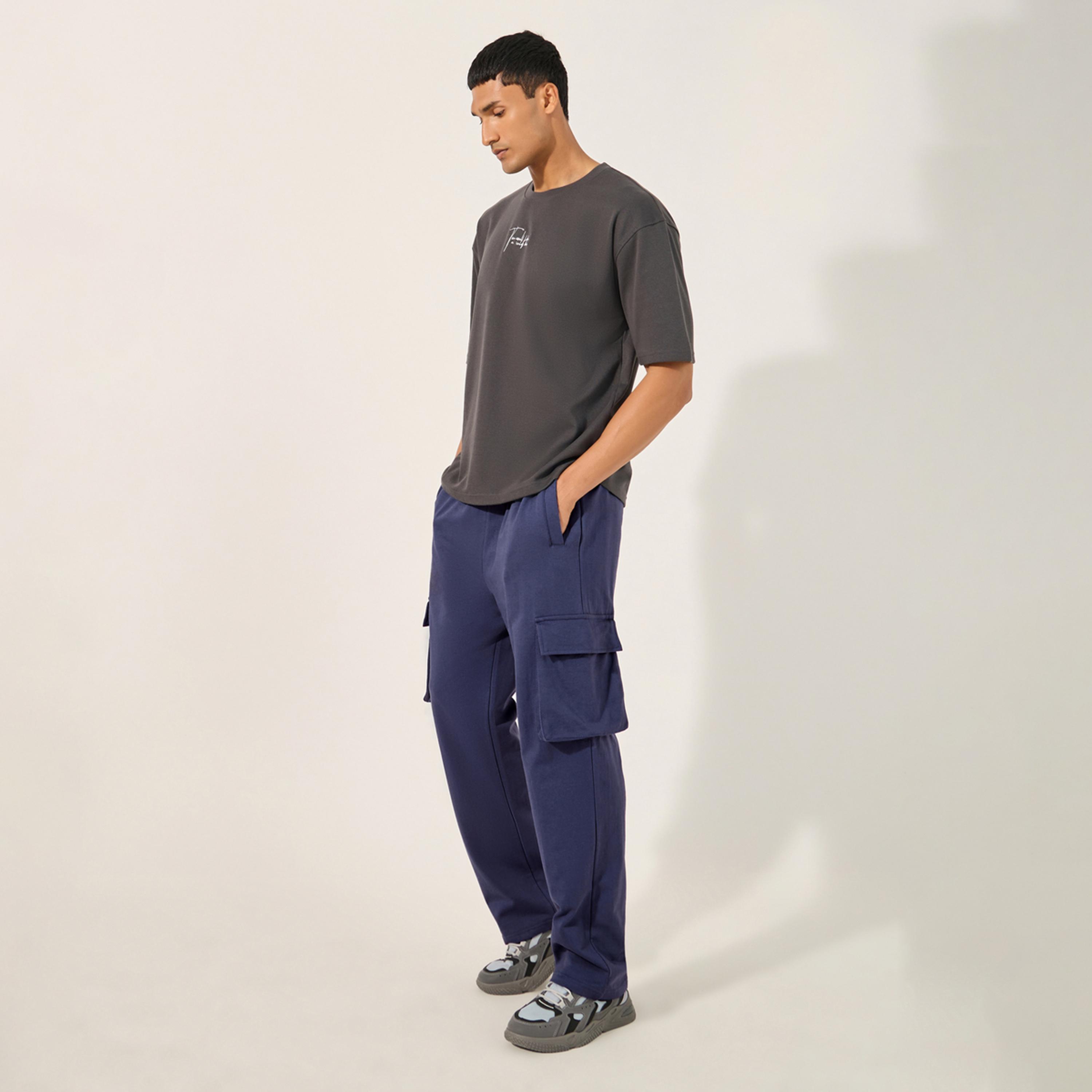 Styli Oversized Straight Leg Joggers with Cargo Pockets-men-clothing-bottoms-joggers-image-2