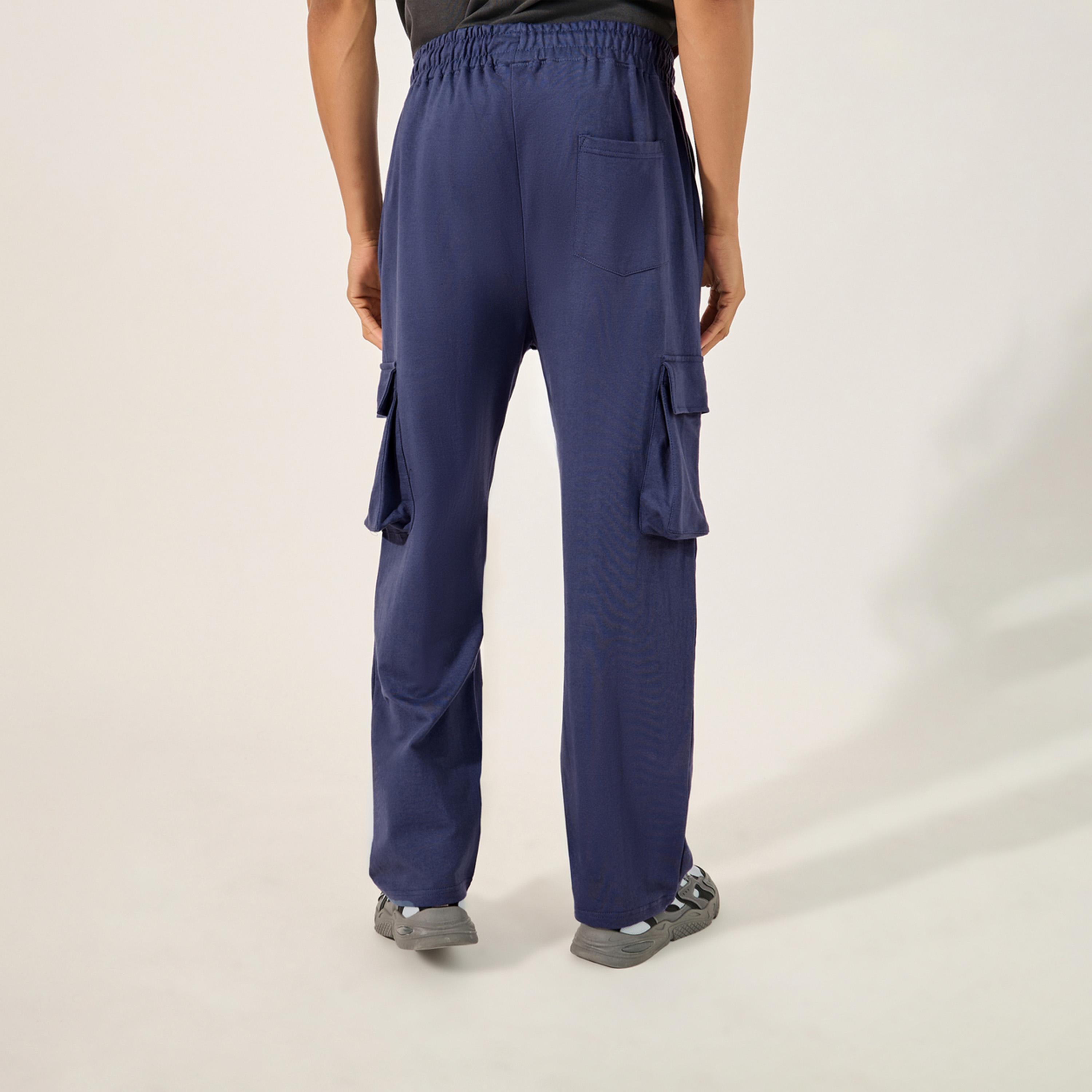 ستايلي - بنطال رياضي كبير الحجم بساق مستقيمة مع جيوب كارغو-men-clothing-bottoms-joggers-image-4