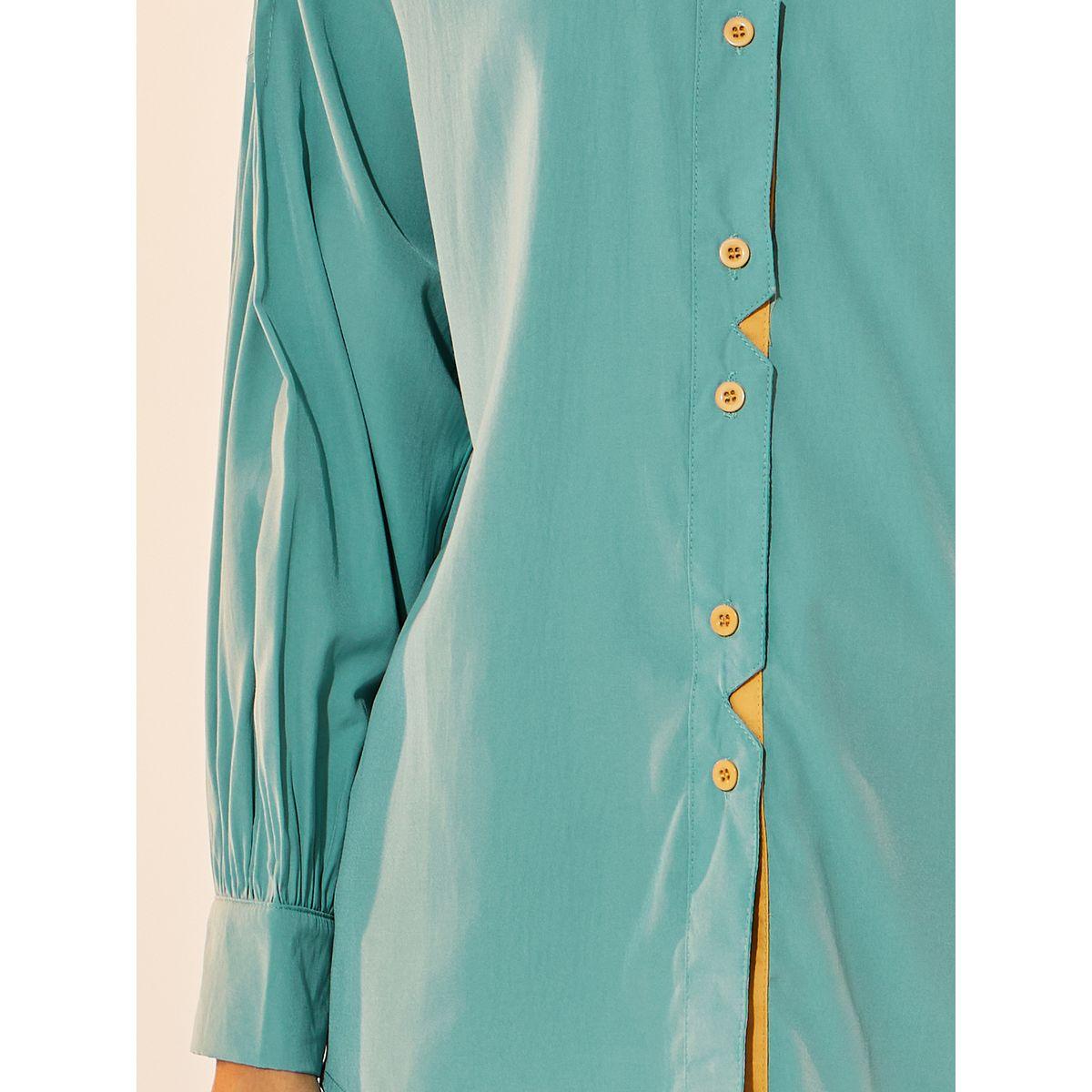 Take Two Solid Front Button Detail Long Sleeve Shirt-women-clothing-shirtsandblouses-shirts-image-3