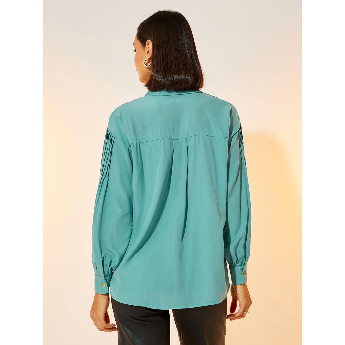 Take Two Solid Front Button Detail Long Sleeve Shirt-women-clothing-shirtsandblouses-shirts-image-4