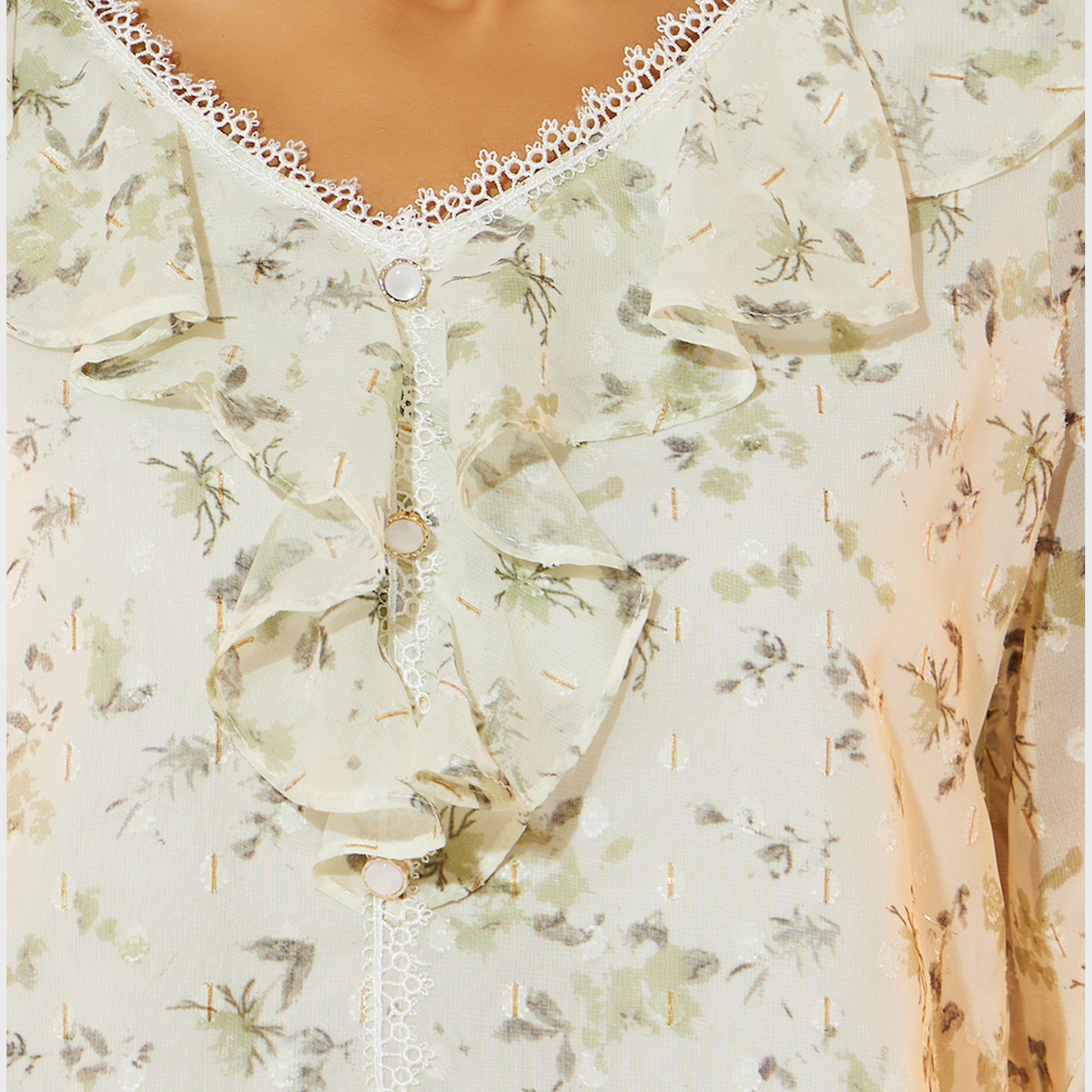 Take Two Floral Print V-Neck Ruffled Long Sleeve Blouse-women-clothing-shirtsandblouses-blouses-image-3