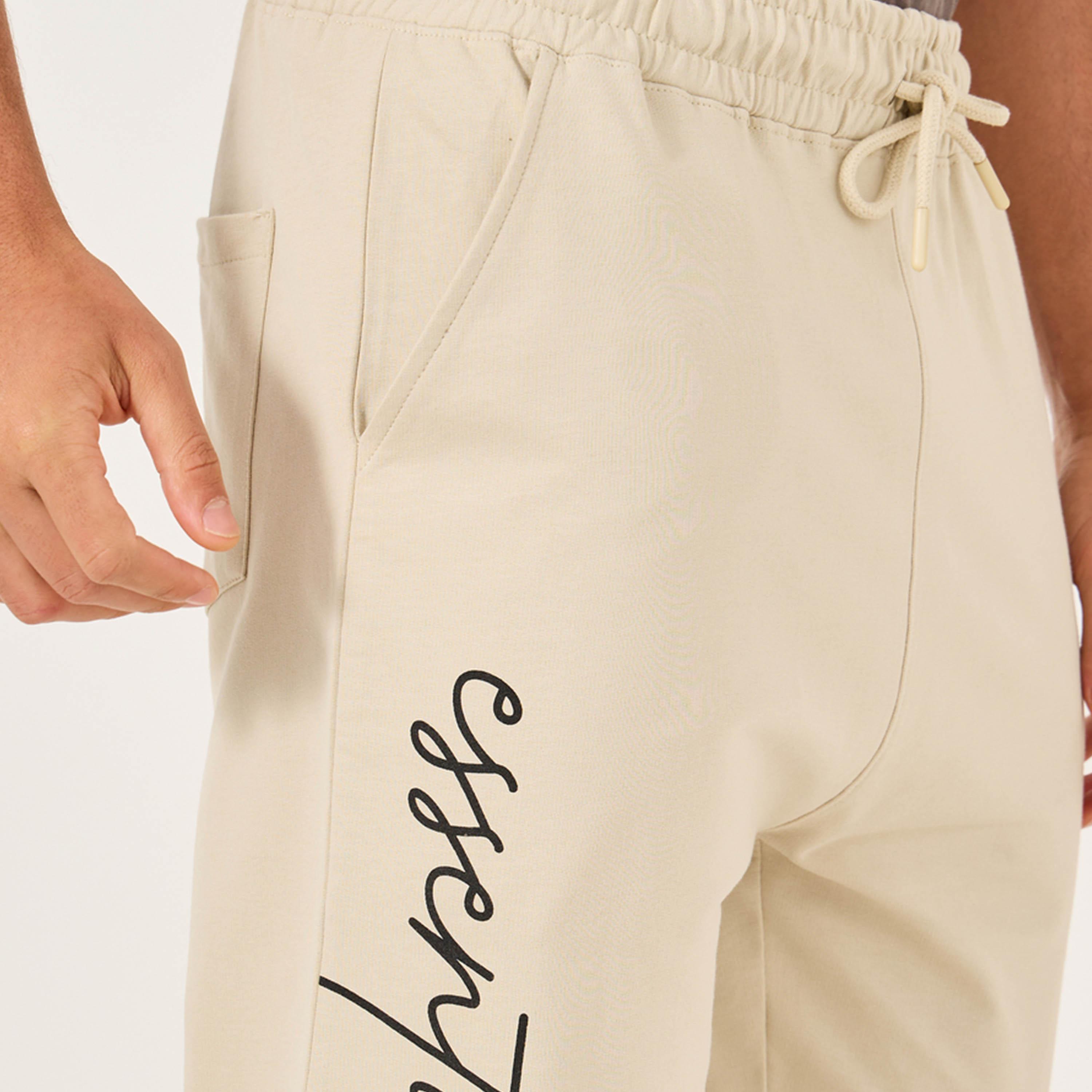 Styli Slogan Print Oversized Fit Cotton Terry Joggers-men-clothing-bottoms-joggers-image-4