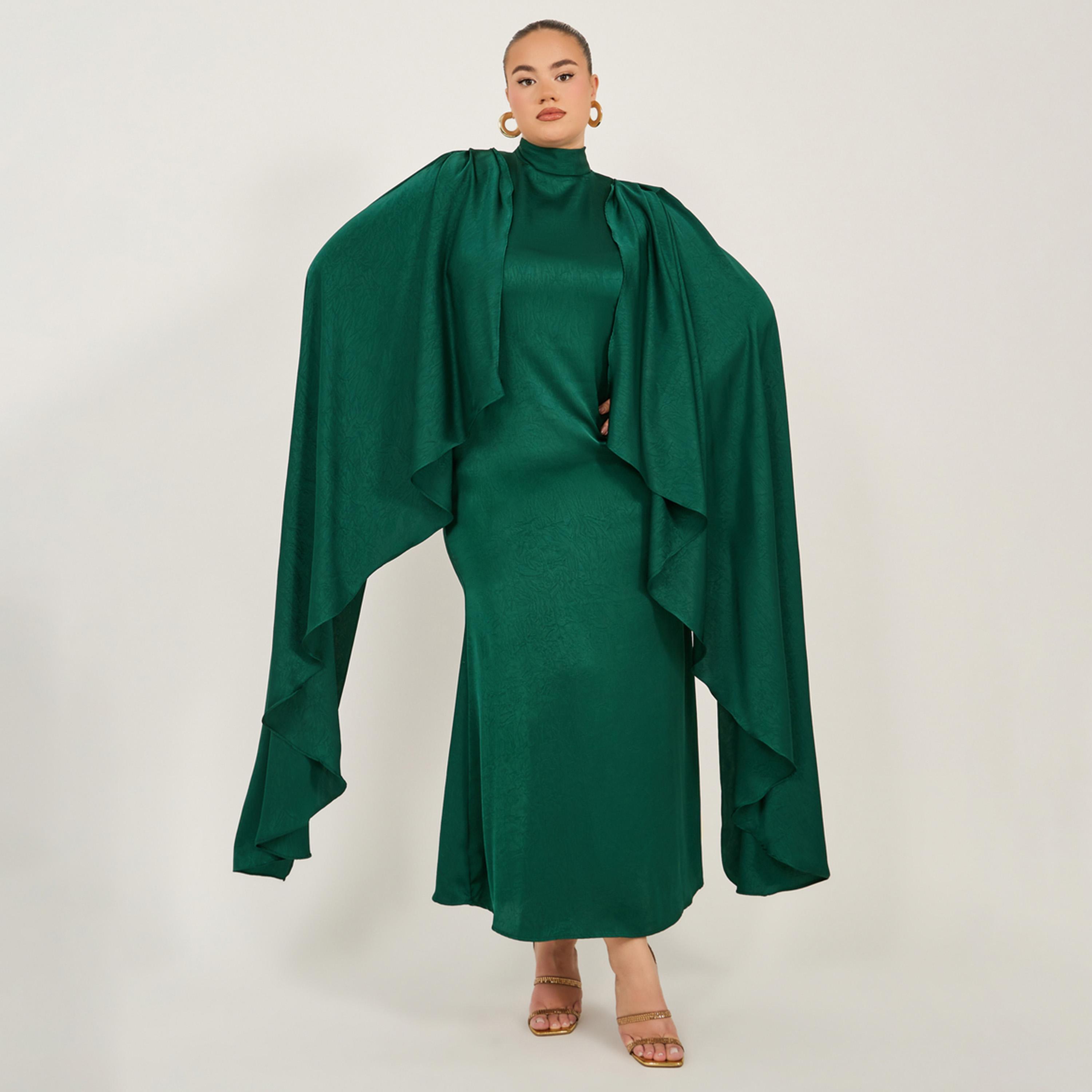 Styli Plain Long Sleeves A-Line Maxi Dress-women-clothing-dresses-image-2