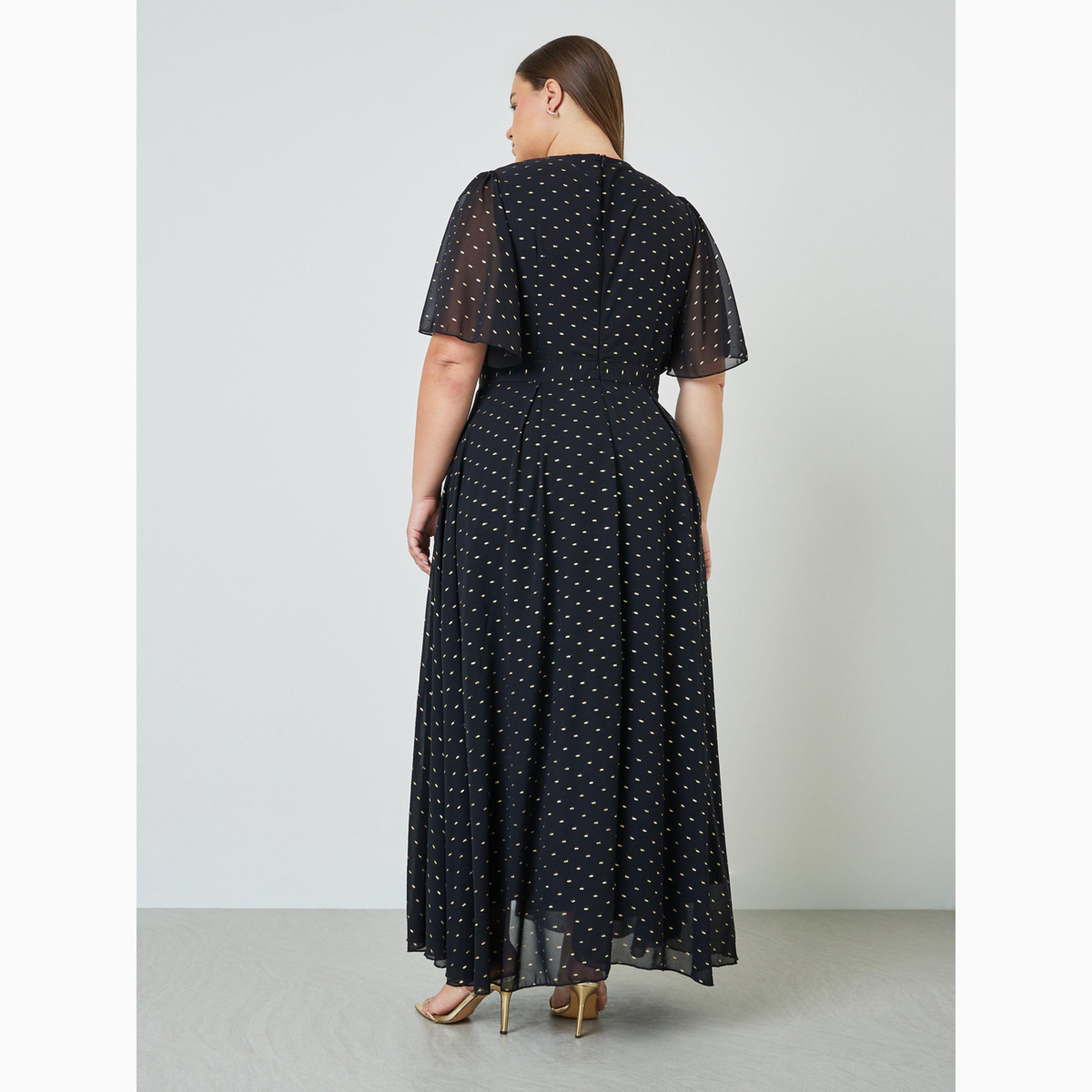 Styli Plus Size Foil Print A-Line Maxi Dress-women-clothing-dresses-image-4