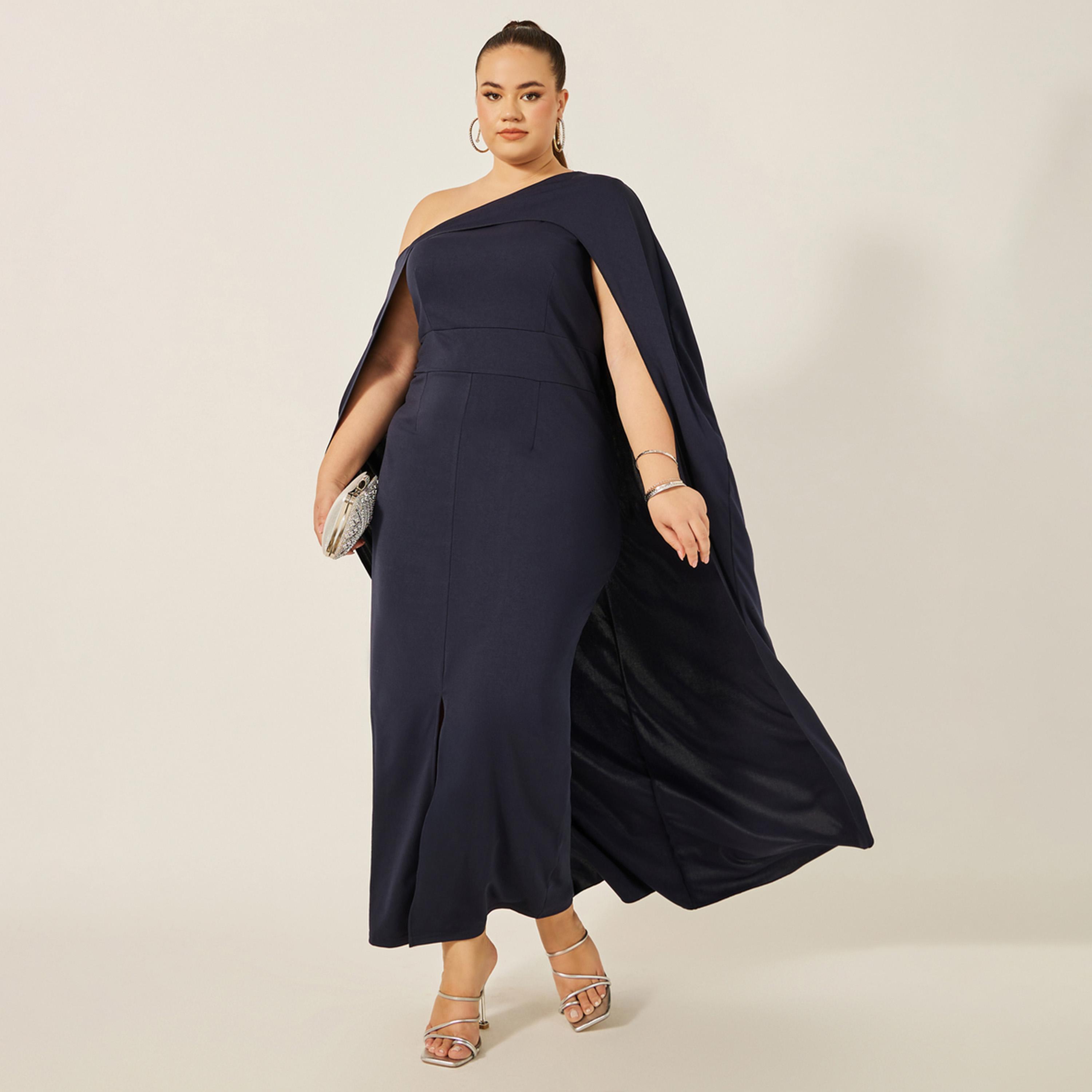 ستايلي - فستان ماكسي بأكمام واسعة وفتحة أمامية-women-clothing-dresses-image-2