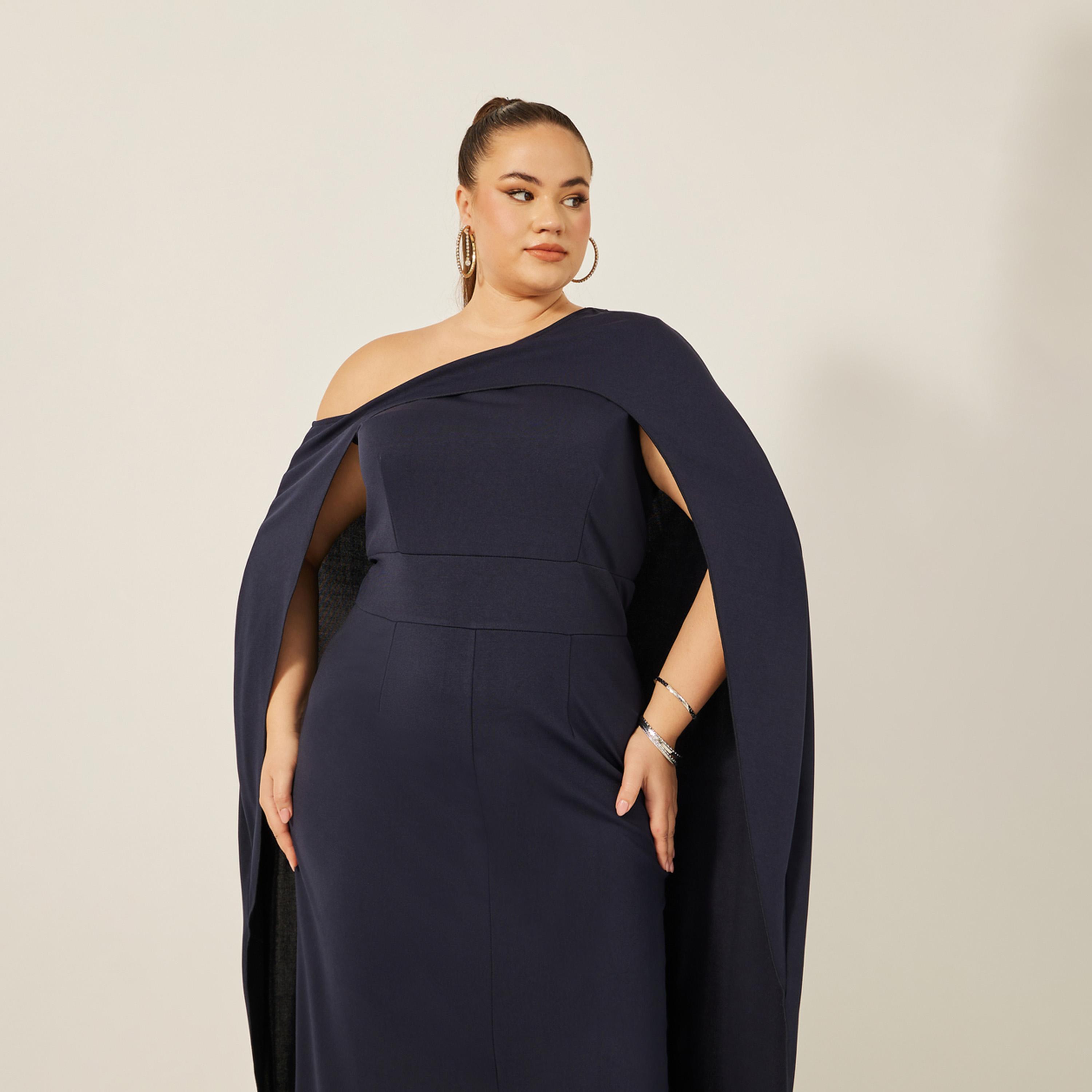 ستايلي - فستان ماكسي بأكمام واسعة وفتحة أمامية-women-clothing-dresses-image-3