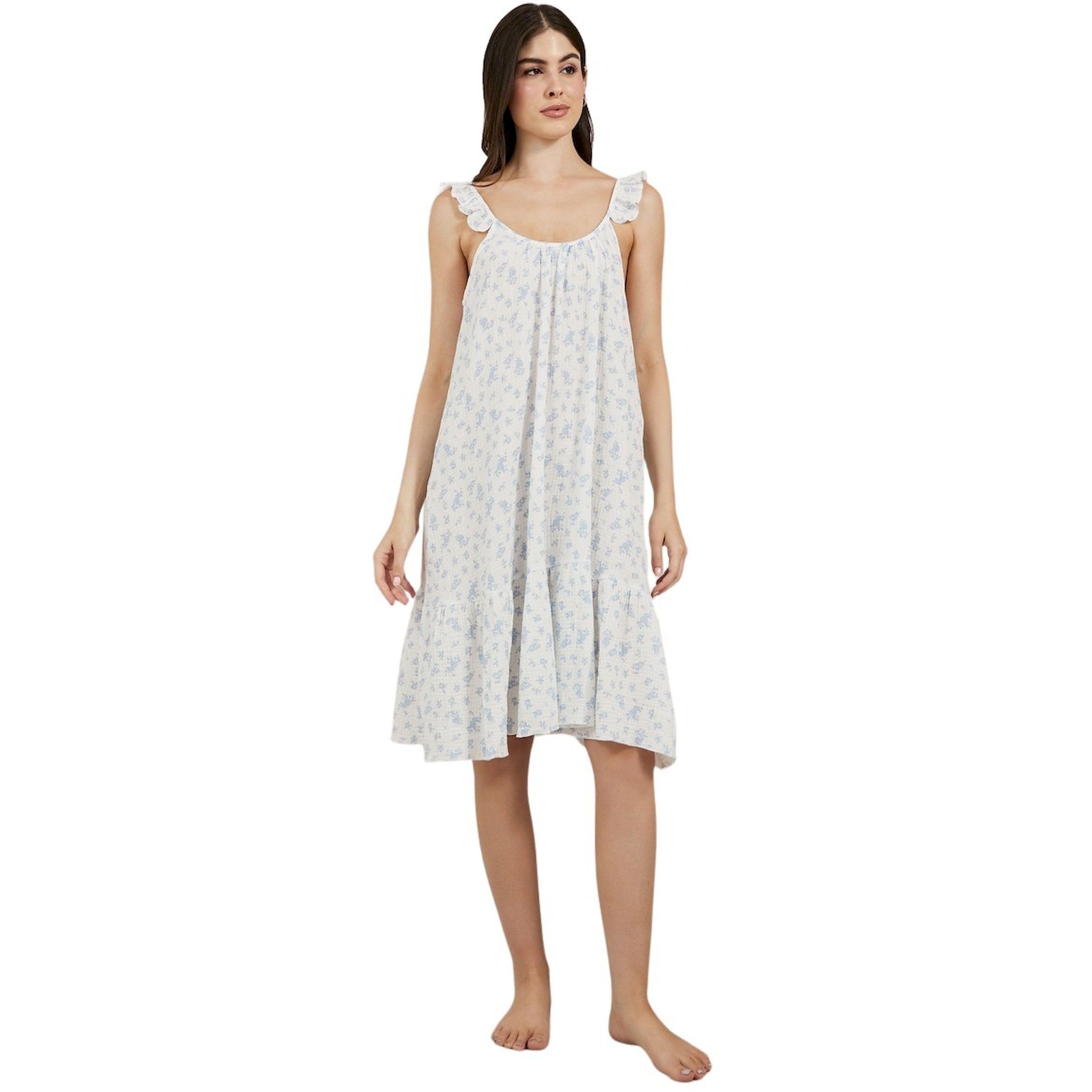 ستايلي - فستان من القطن بطبعة زهور وحواف مكشكشة-women-clothing-nightwear-nighties-image-1