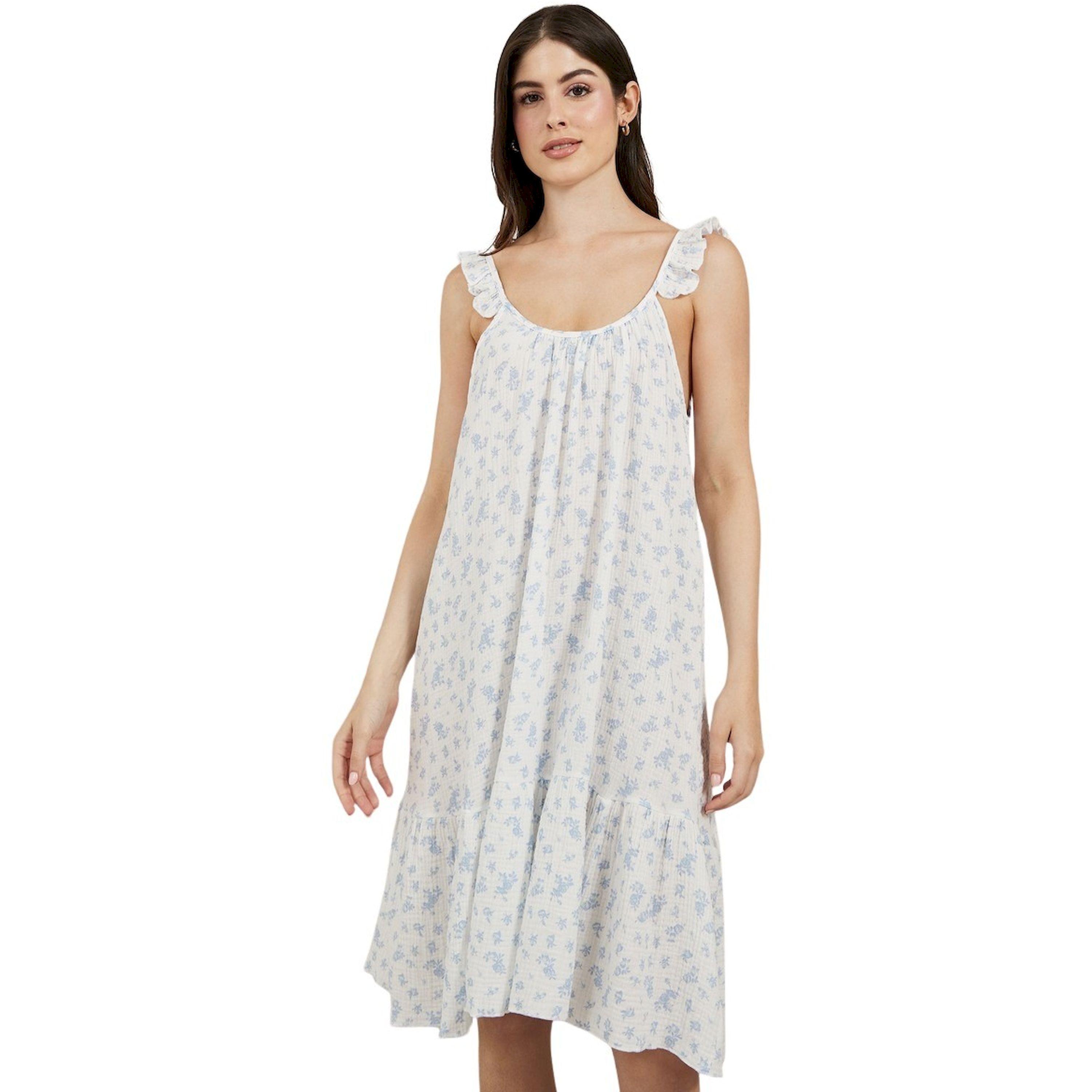 ستايلي - فستان من القطن بطبعة زهور وحواف مكشكشة-women-clothing-nightwear-nighties-image-2