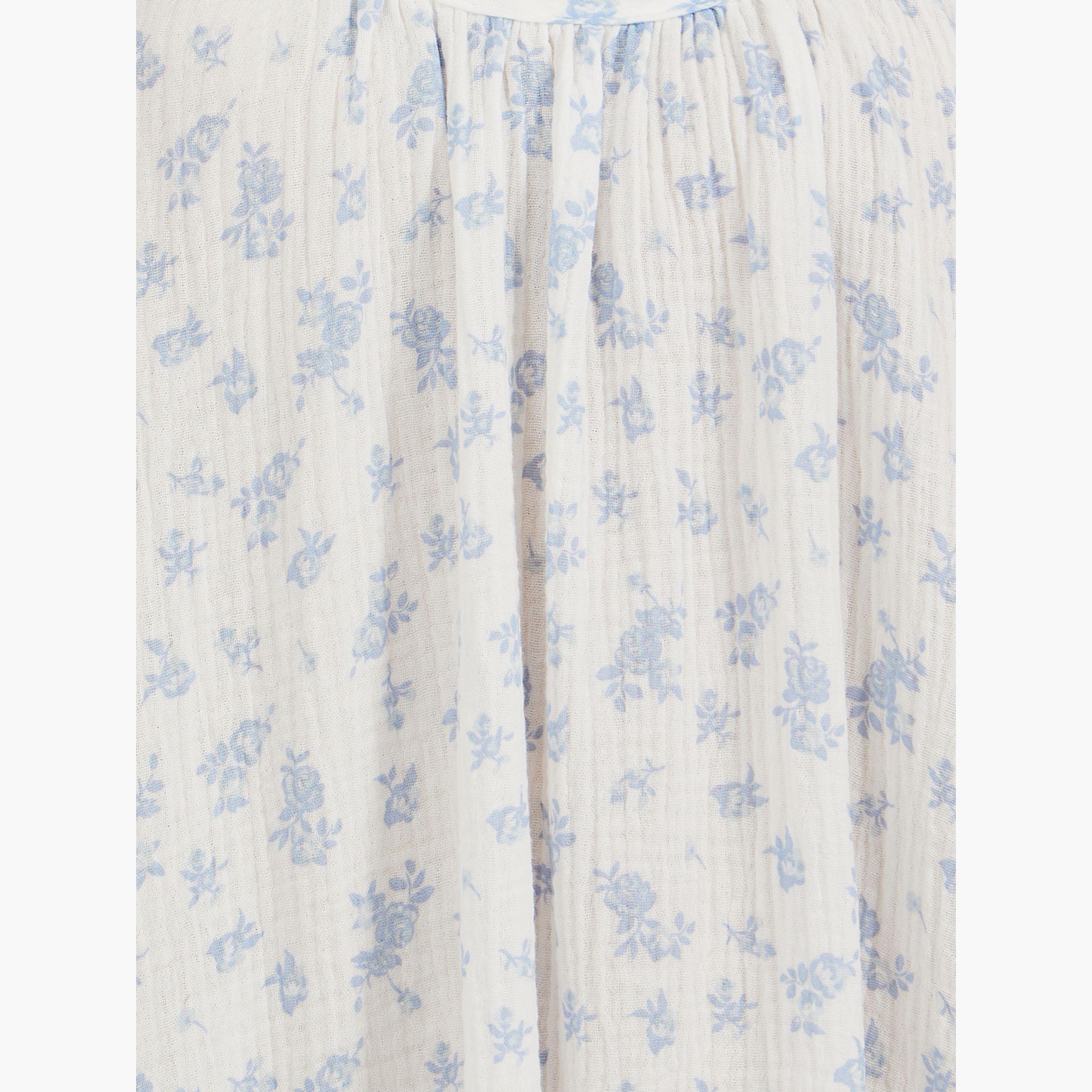 ستايلي - فستان من القطن بطبعة زهور وحواف مكشكشة-women-clothing-nightwear-nighties-image-3