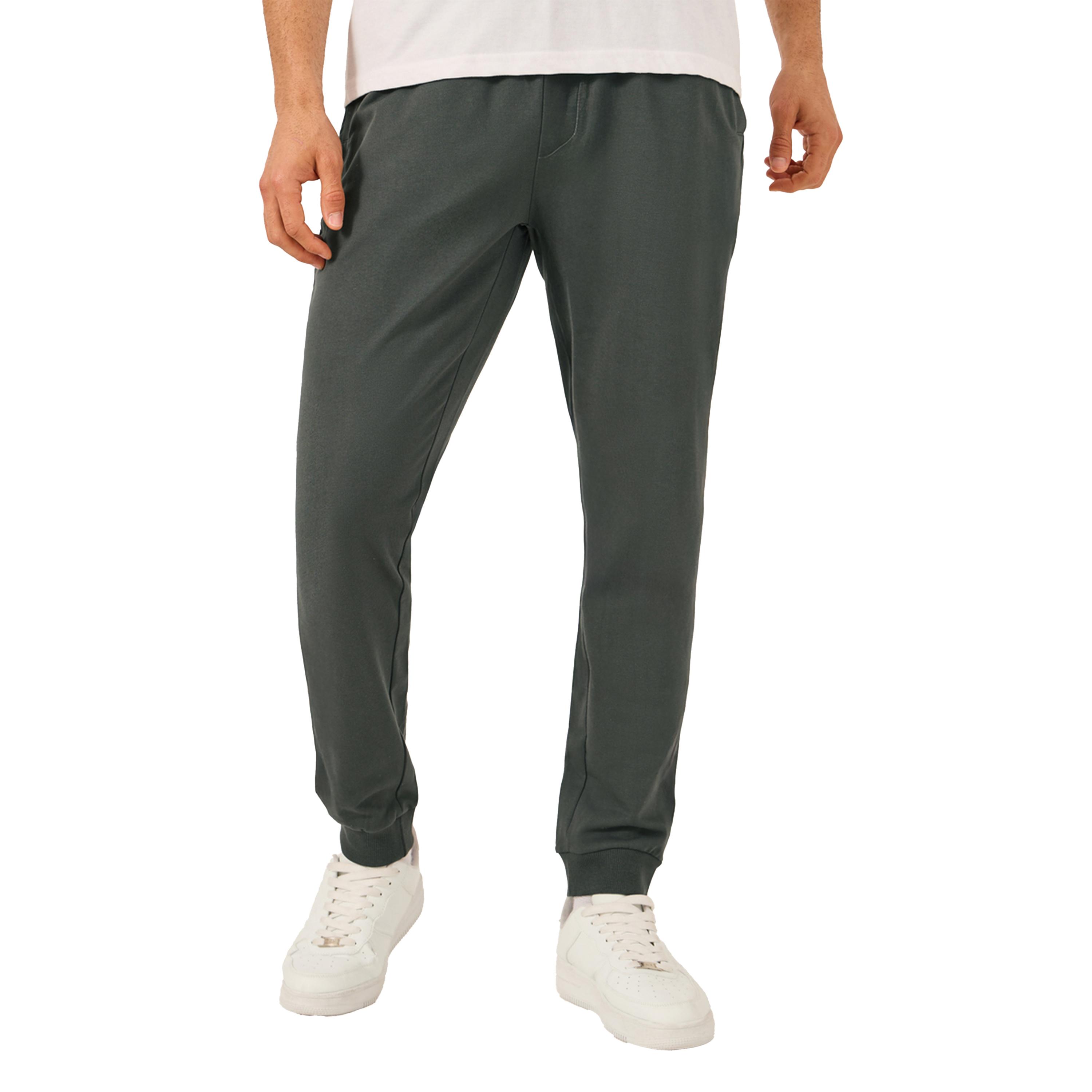 ستايلي - بنطال رياضي بخصر متوسط الارتفاع وقصة ضيقة وأساور مضلعة-men-clothing-bottoms-joggers-image-1