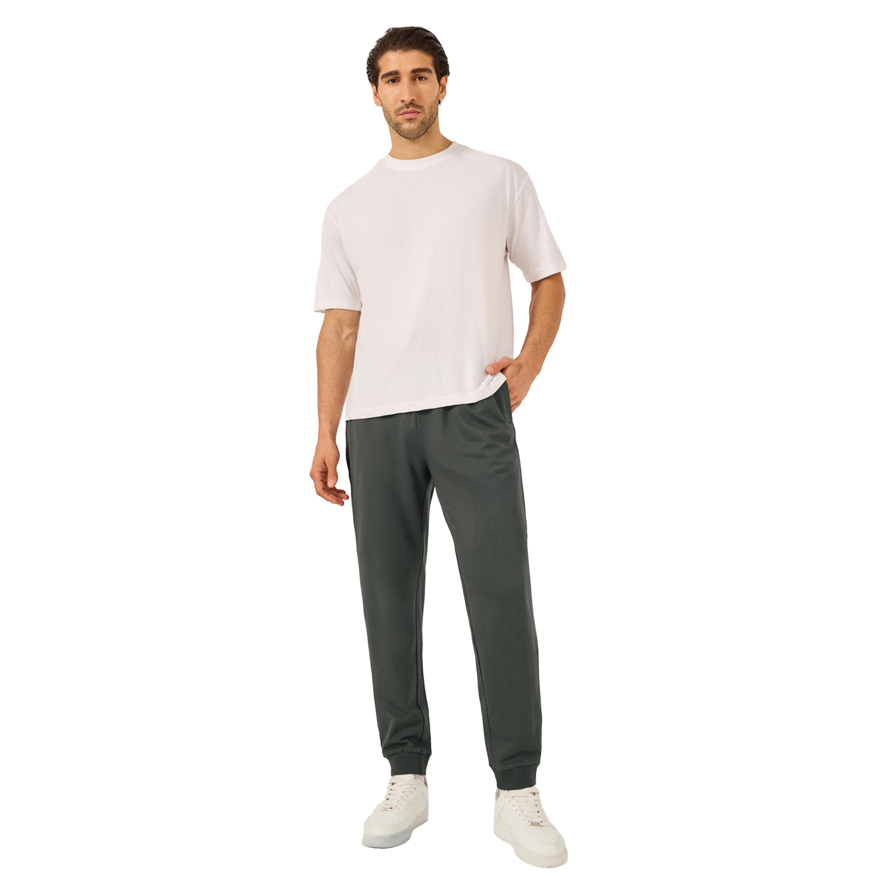 ستايلي - بنطال رياضي بخصر متوسط الارتفاع وقصة ضيقة وأساور مضلعة-men-clothing-bottoms-joggers-image-2