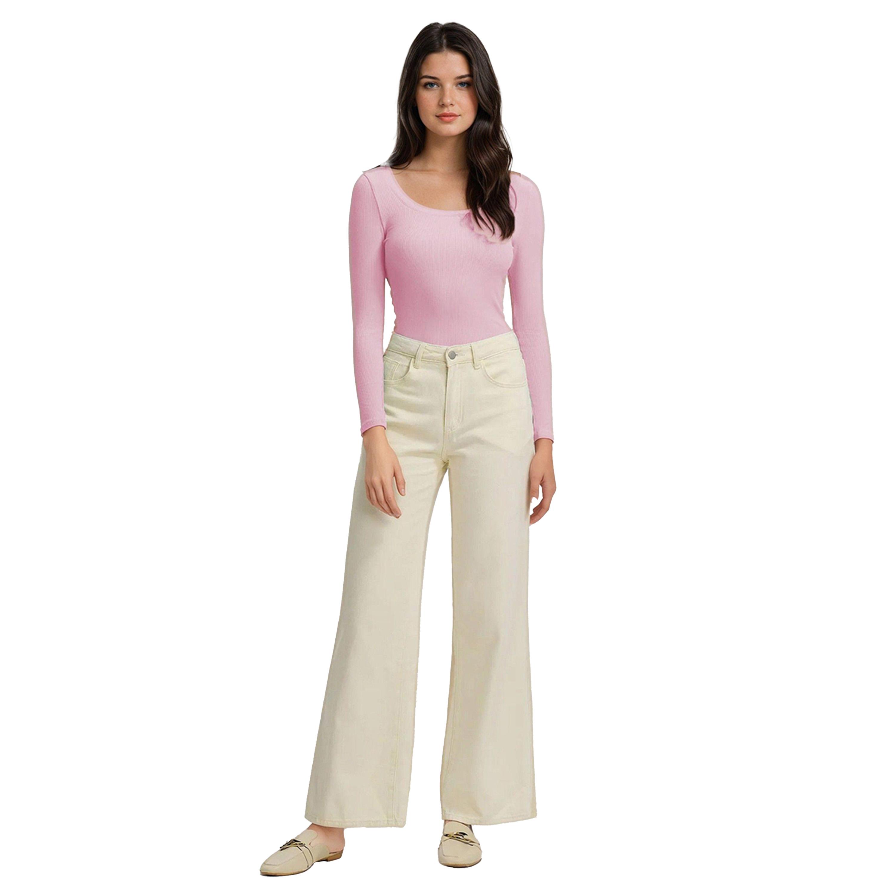 Kotty X Styli Ribbed Slim Fit Long Sleeve T-Shirt-women-clothing-tshirts-image-4