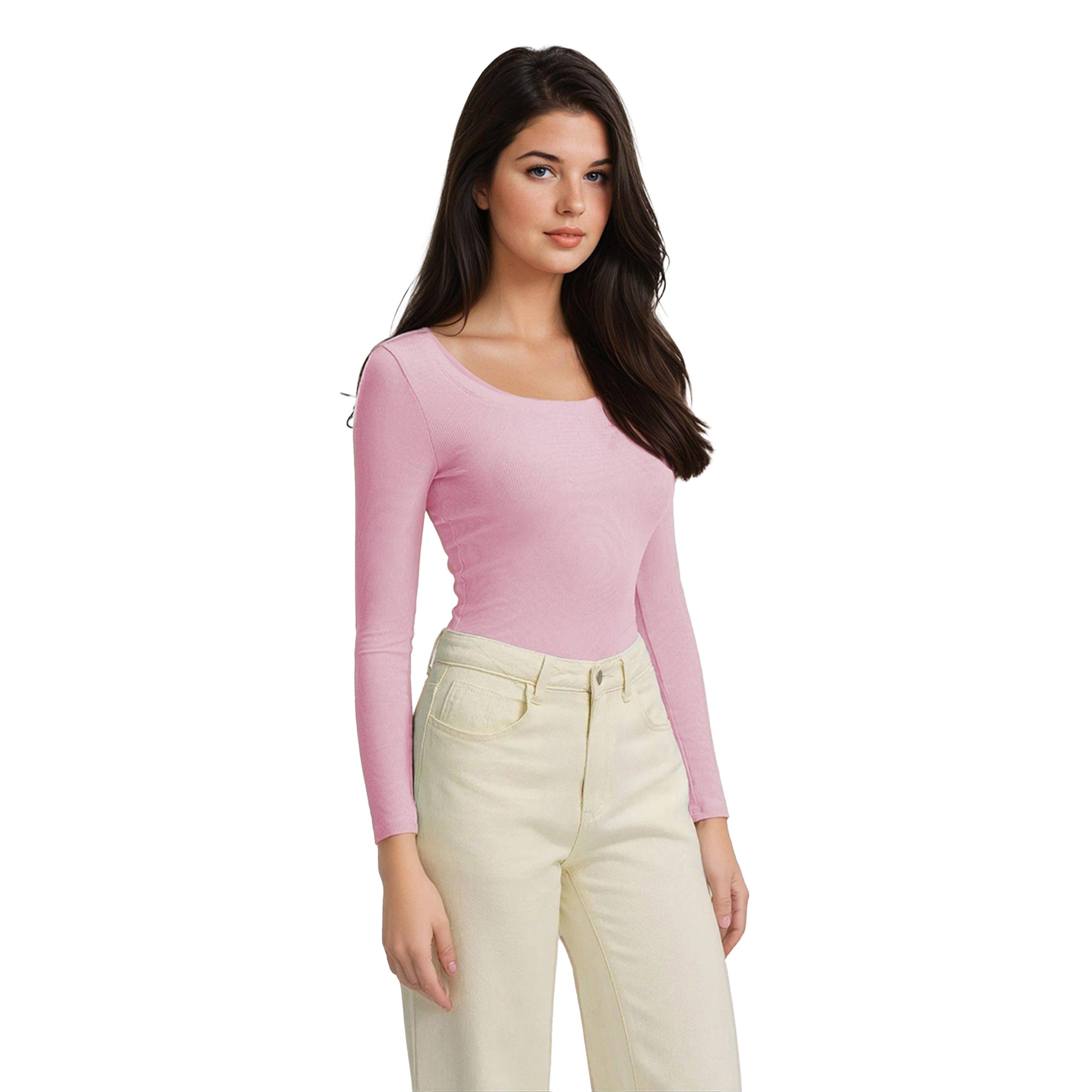 Kotty X Styli Ribbed Slim Fit Long Sleeve T-Shirt-women-clothing-tshirts-image-6