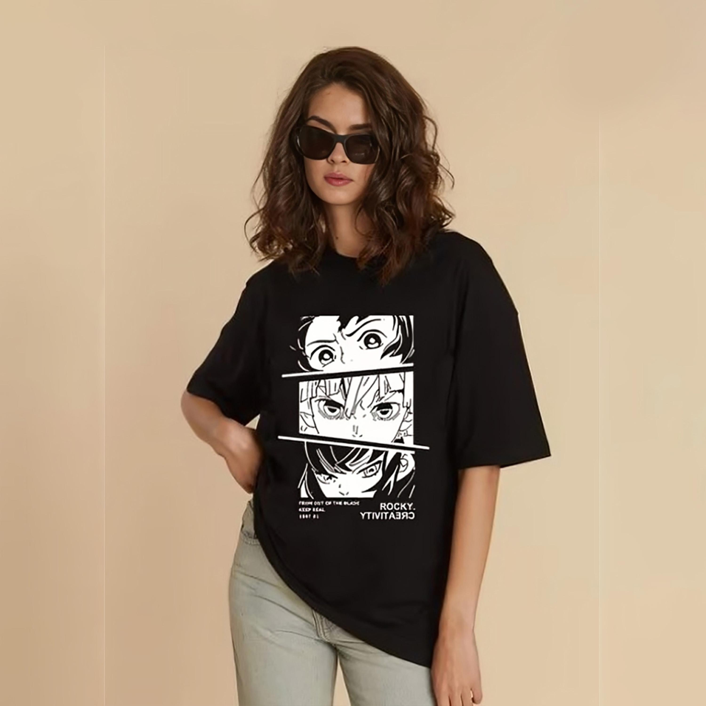 Kotty X Styli Womens Printed Typography Round Neck Cotton Blend Black T-shirt-women-clothing-tshirts-image-1