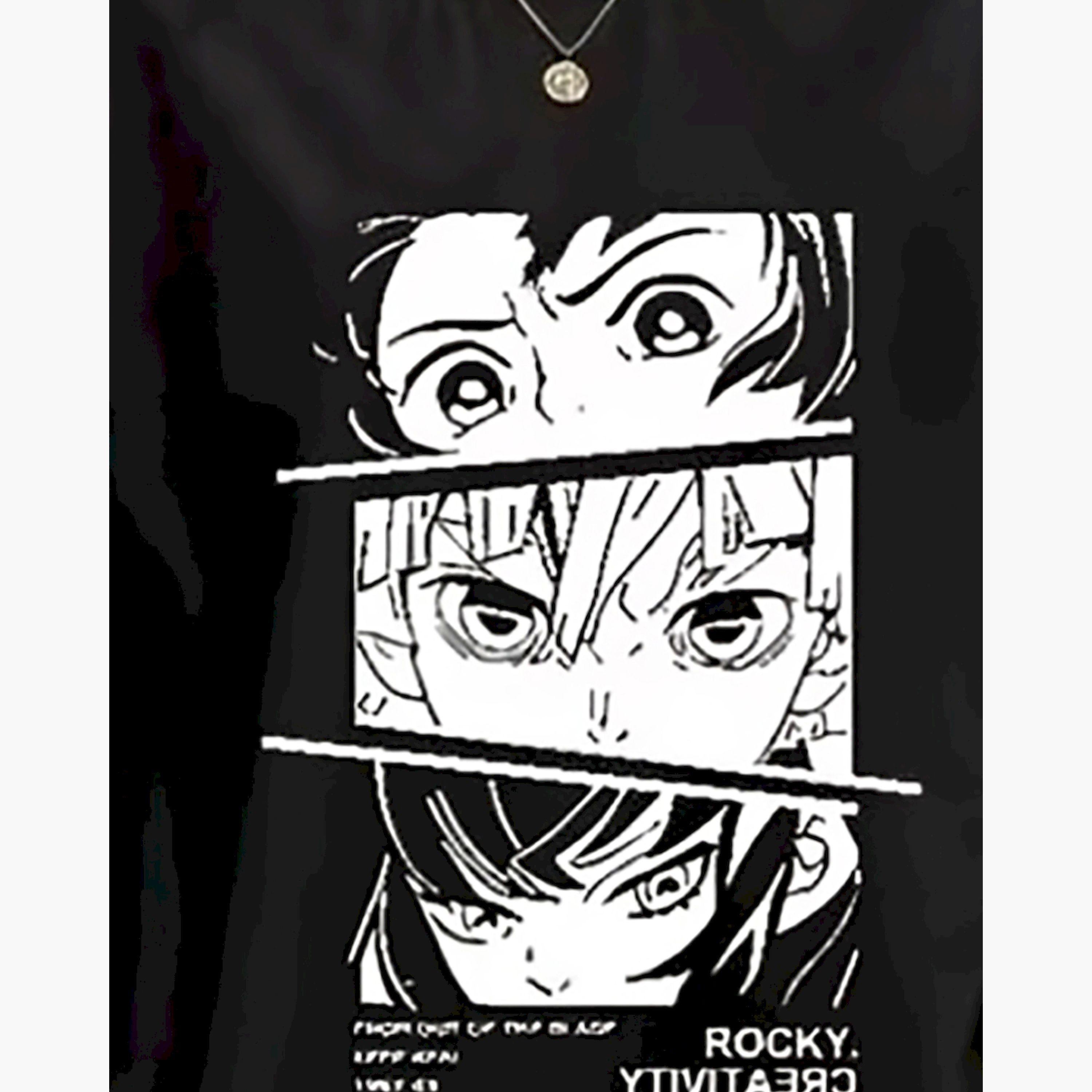 كوتي × ستايلي - تي شيرت نسائي مطبوع بعبارات برقبة دائرية من مزيج القطن - الأسود-women-clothing-tshirts-image-2