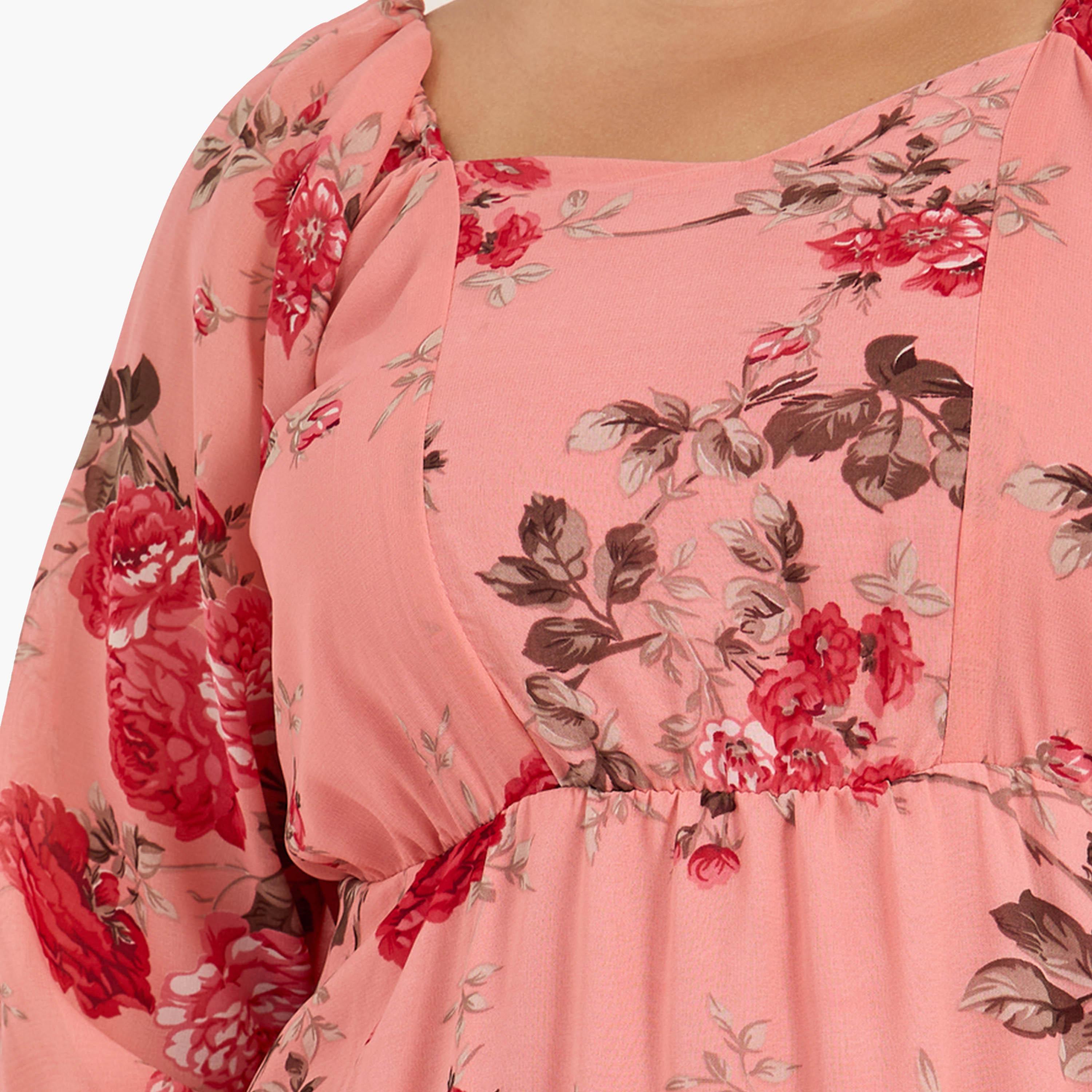Styli Plus Size Floral Print A-Line Maxi Dress-women-clothing-dresses-image-4