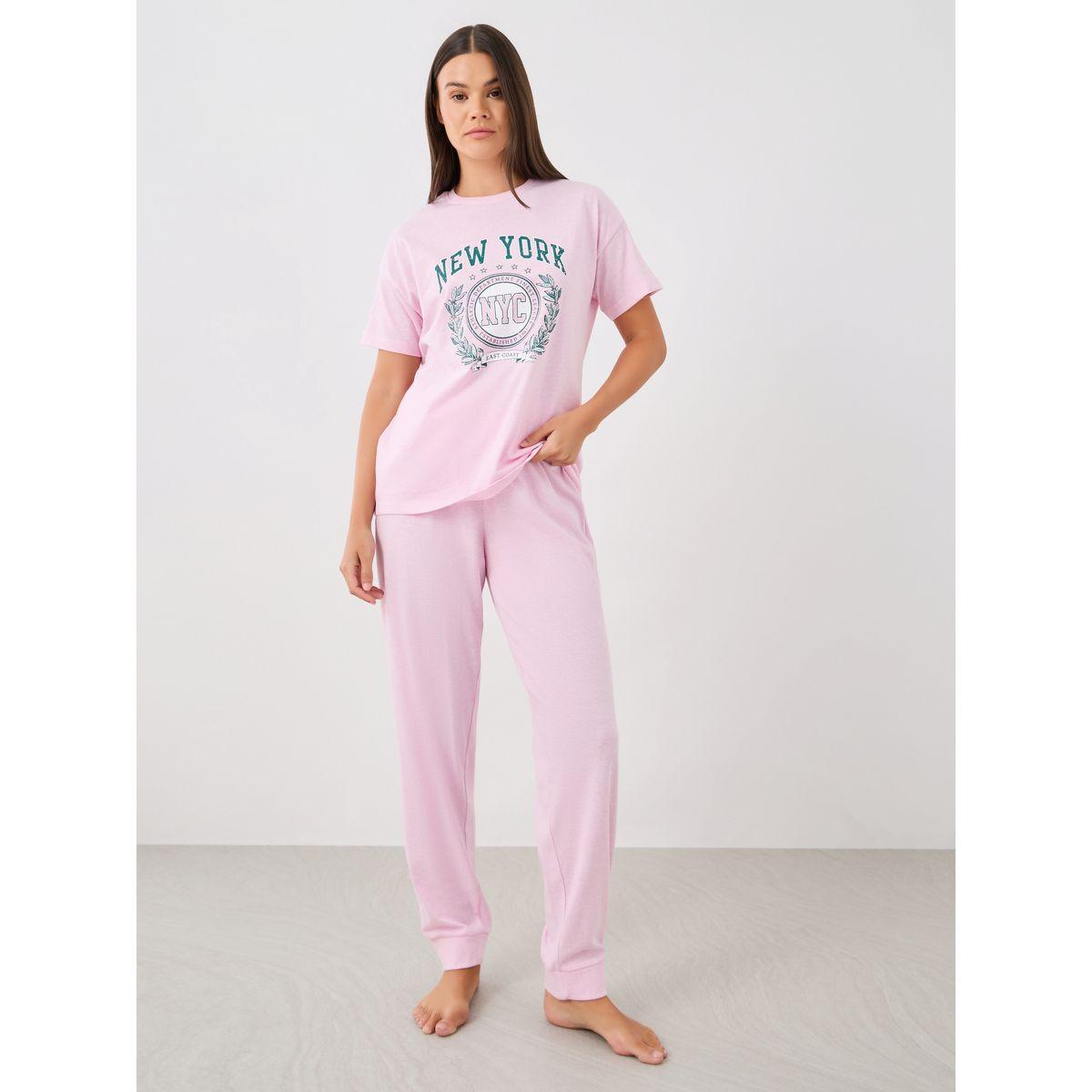 Styli NYC Graphic Print Dropped Shoulder and Cuffed Pyjama Set-women-clothing-nightwear-pyjamas-longsets-image-2