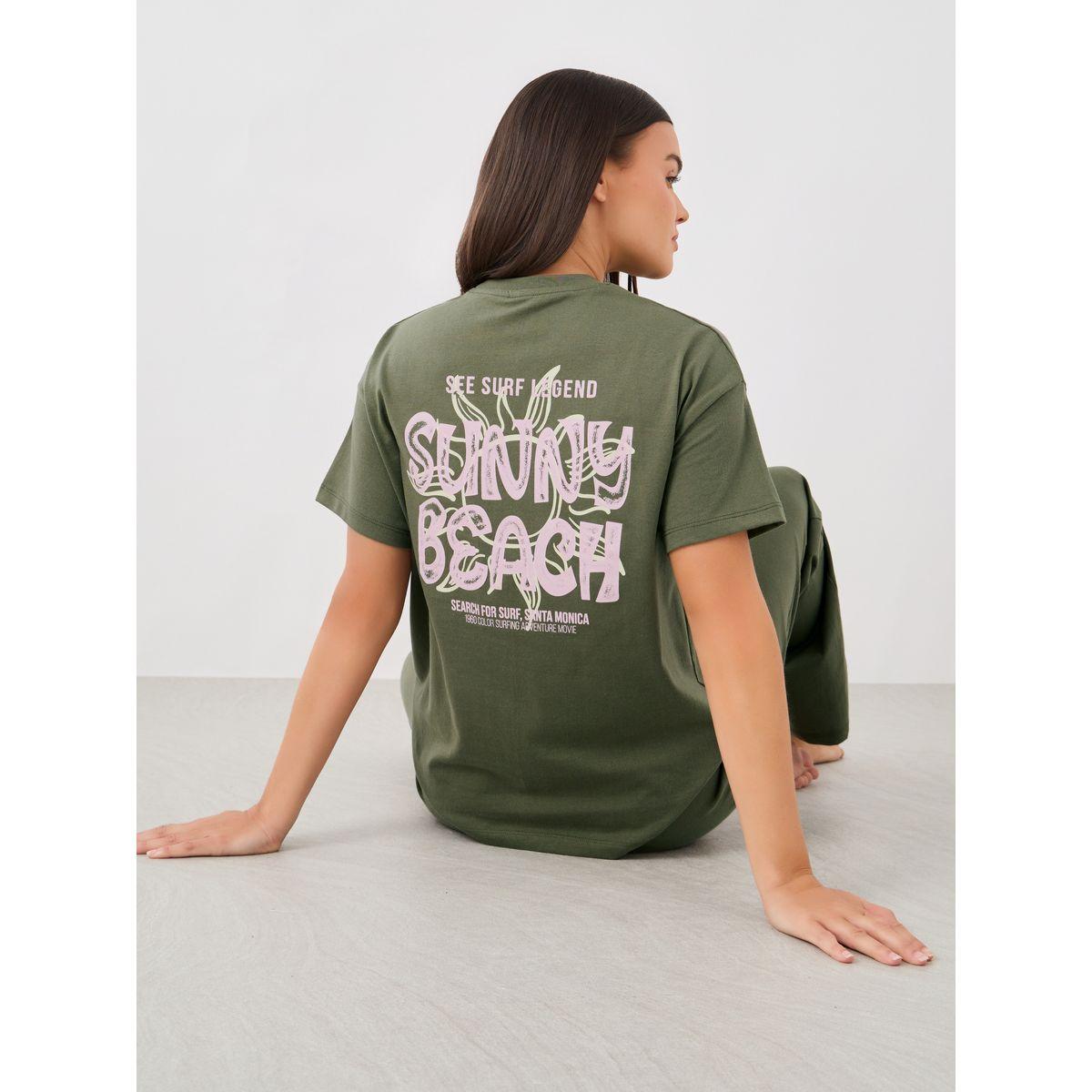 طقم بيجاما من بنطال وتيشيرت بأكتاف منخفضة-women-clothing-nightwear-pyjamas-longsets-image-1