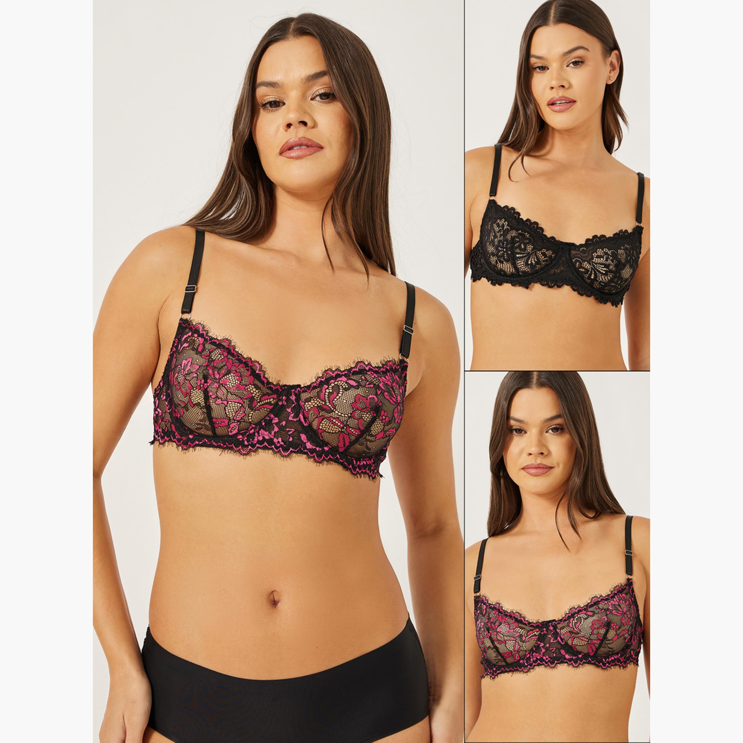 Styli 2Pk Npw Scalopped Edge Ao Lace Underwire Bra-women-clothing-lingerie-bras-image-1