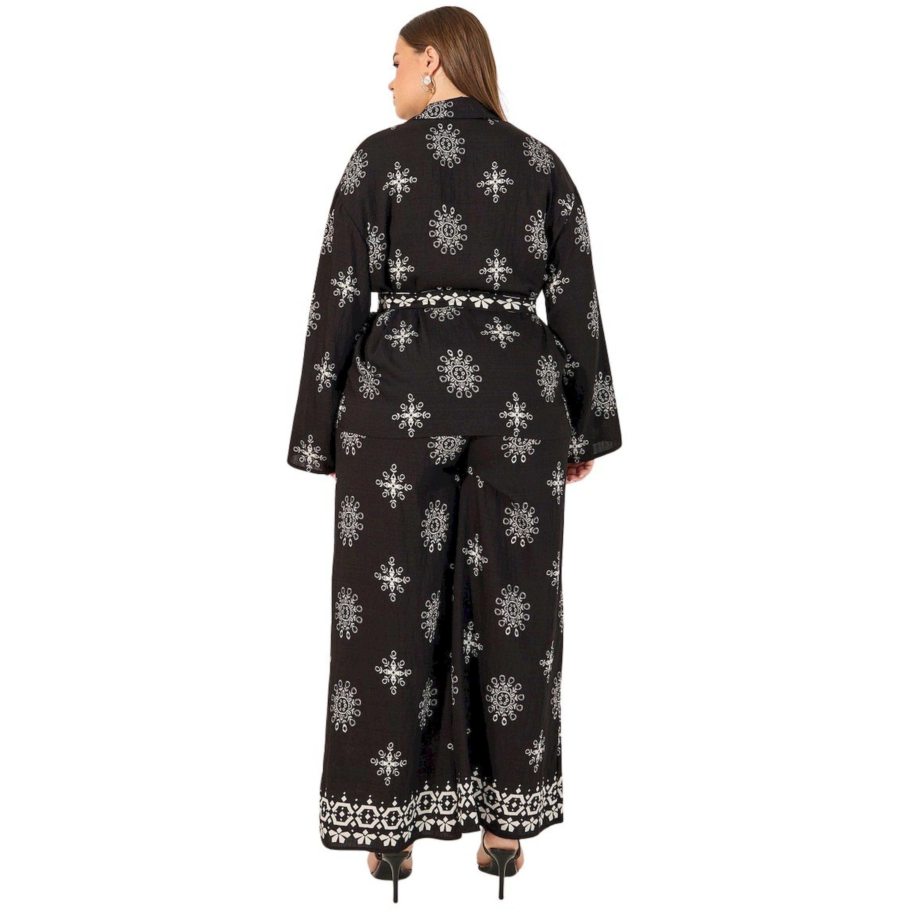 ستايلي - قميص مطبوع مقاس كبير مع بنطال واسع الساق-women-clothing-dresses-image-4