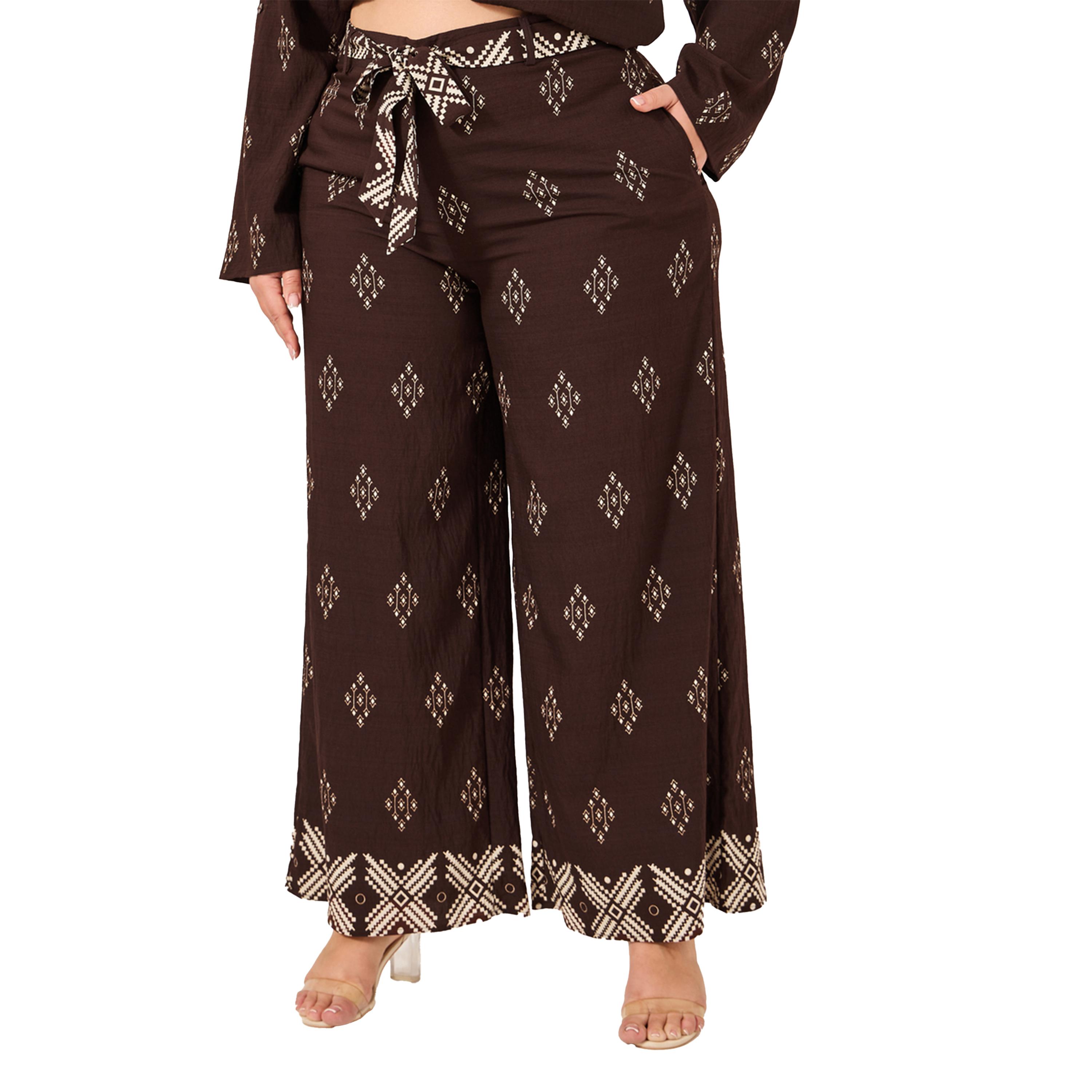 Styli Plus Size Printed Oversized Shirt and Wide Leg Trousers Co-Ords-women-clothing-dresses-image-6