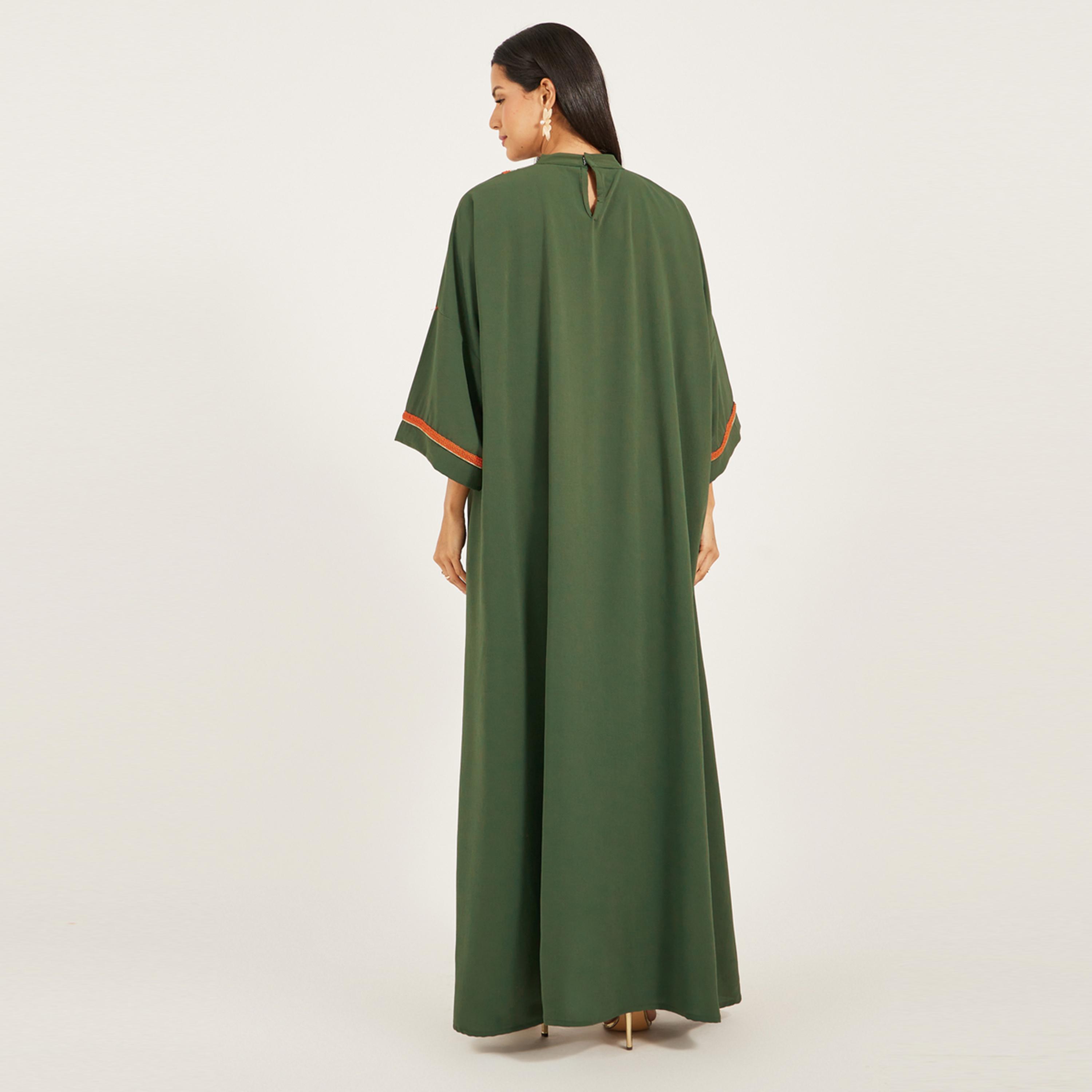 Maxim Creation X Styli Cey Fabric Kaftan With Threadwork And Tassels-women-arabicclothing-kaftan-image-5