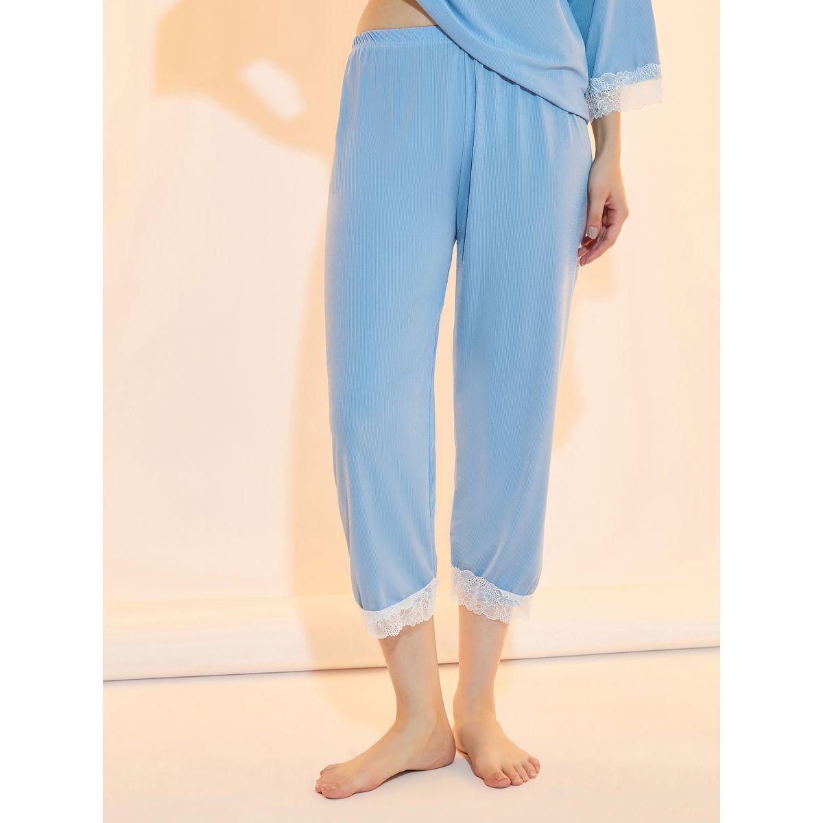Take Two Texture Rib Lace Insert Top and Capri Set-women-clothing-nightwear-pyjamas-longsets-image-5