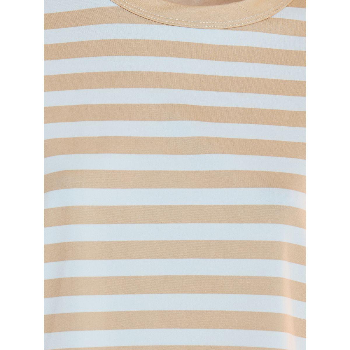 طقم من شورت وتيشيرت مخطط بأكتاف منخفضة-women-clothing-nightwear-pyjamas-shortsets-image-3